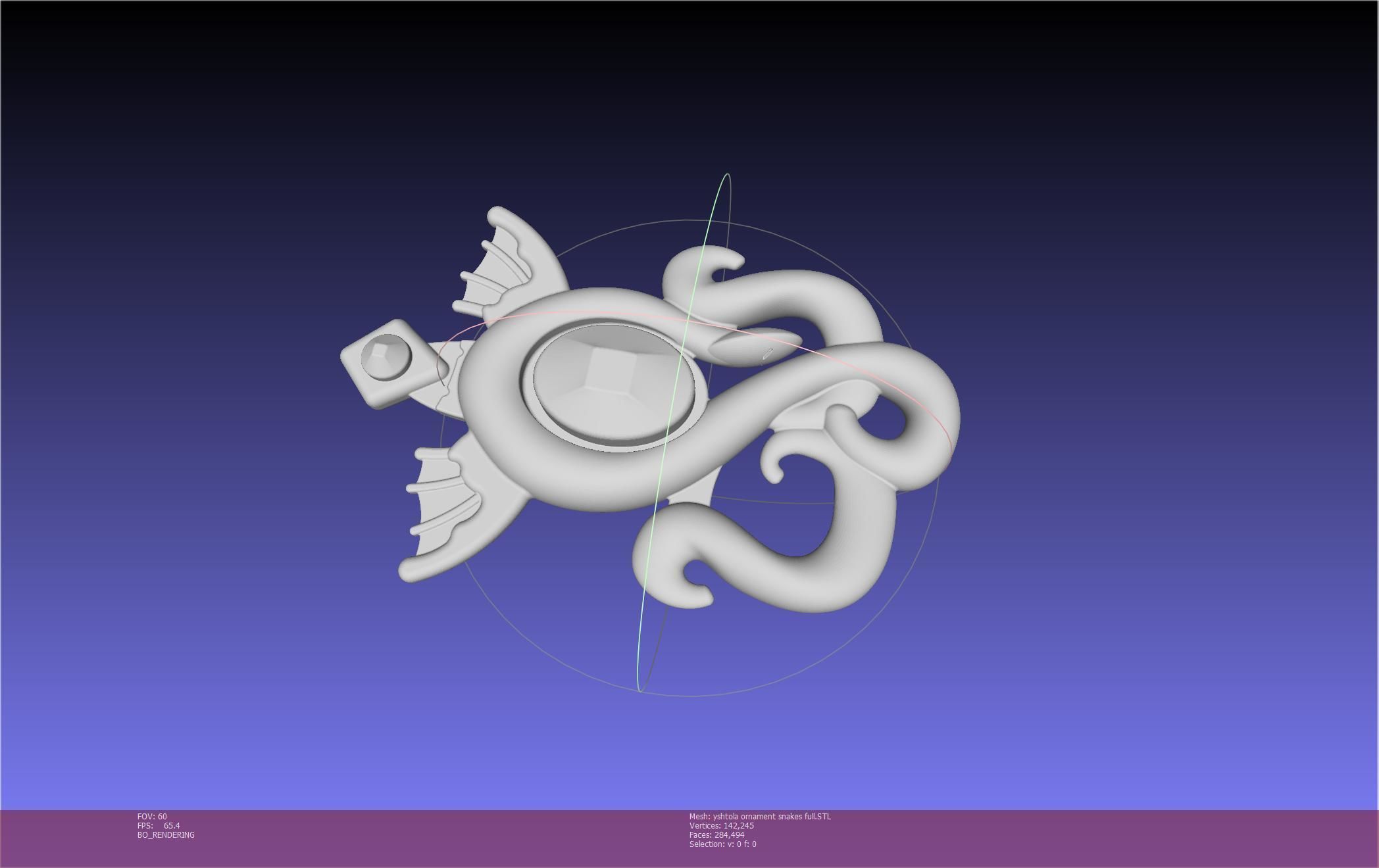 Final Fantasy XIV Yshtola Snake Pendant Basic Model 3D print model_12