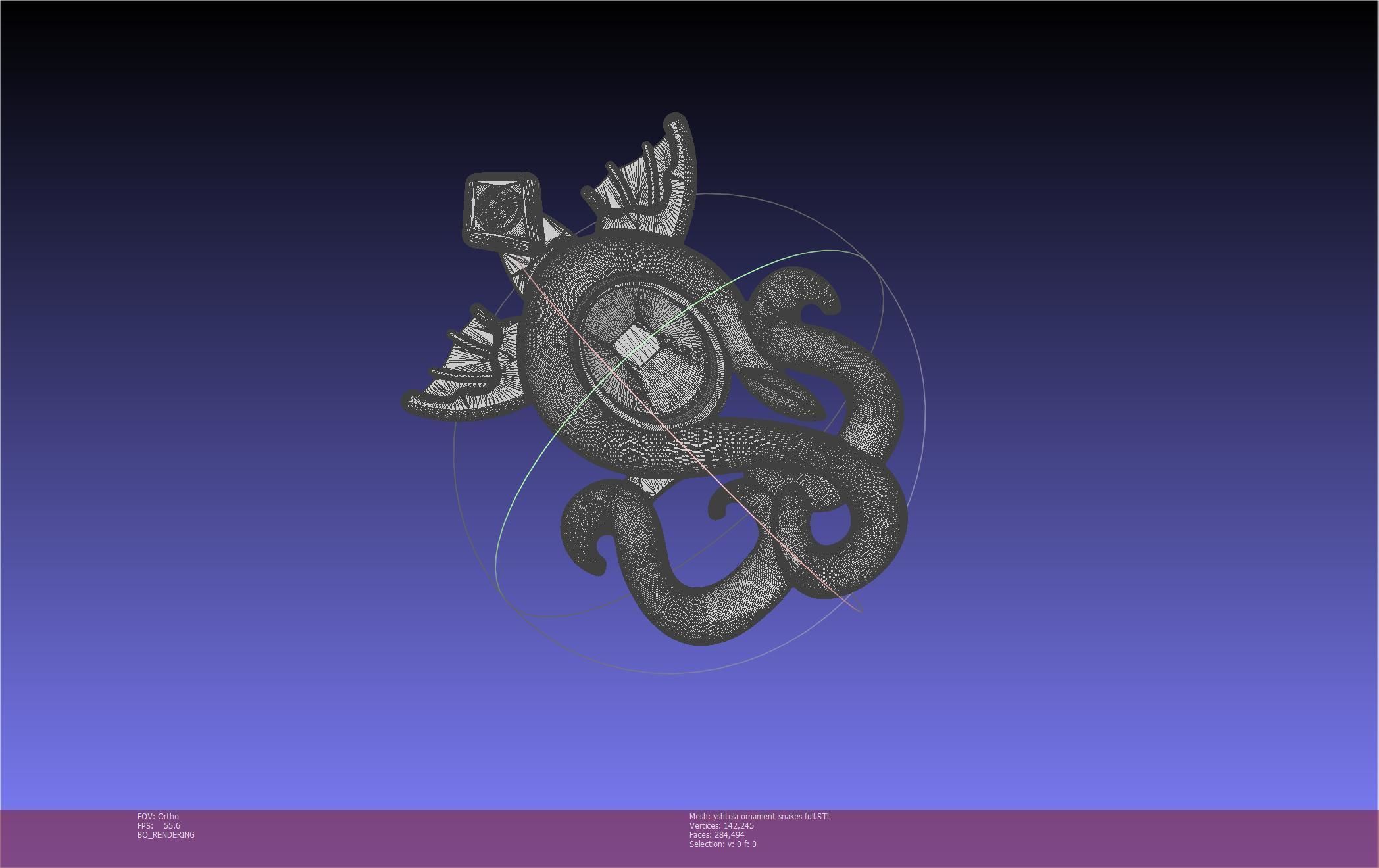 Final Fantasy XIV Yshtola Snake Pendant Basic Model 3D print model_69