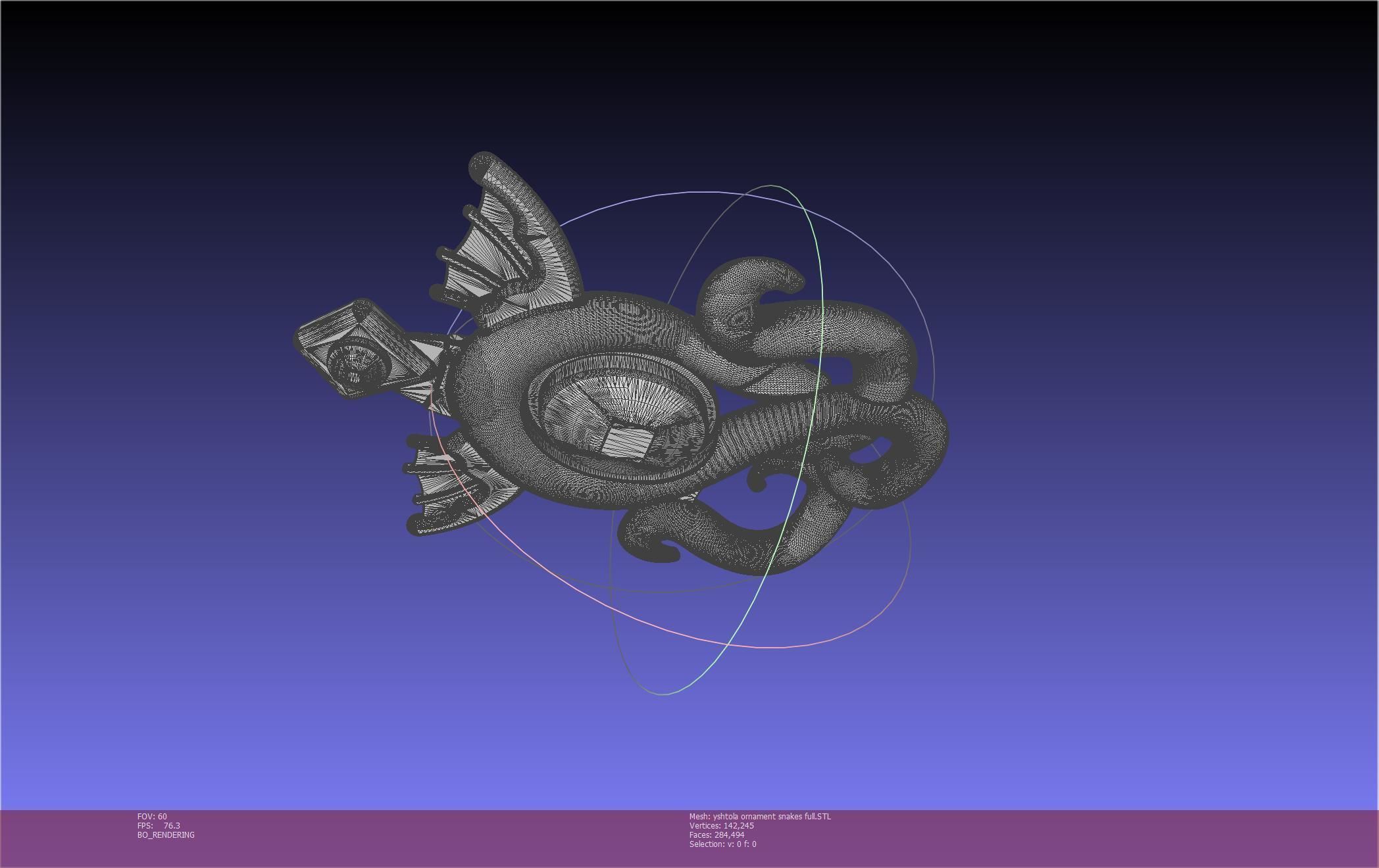 Final Fantasy XIV Yshtola Snake Pendant Basic Model 3D print model_53