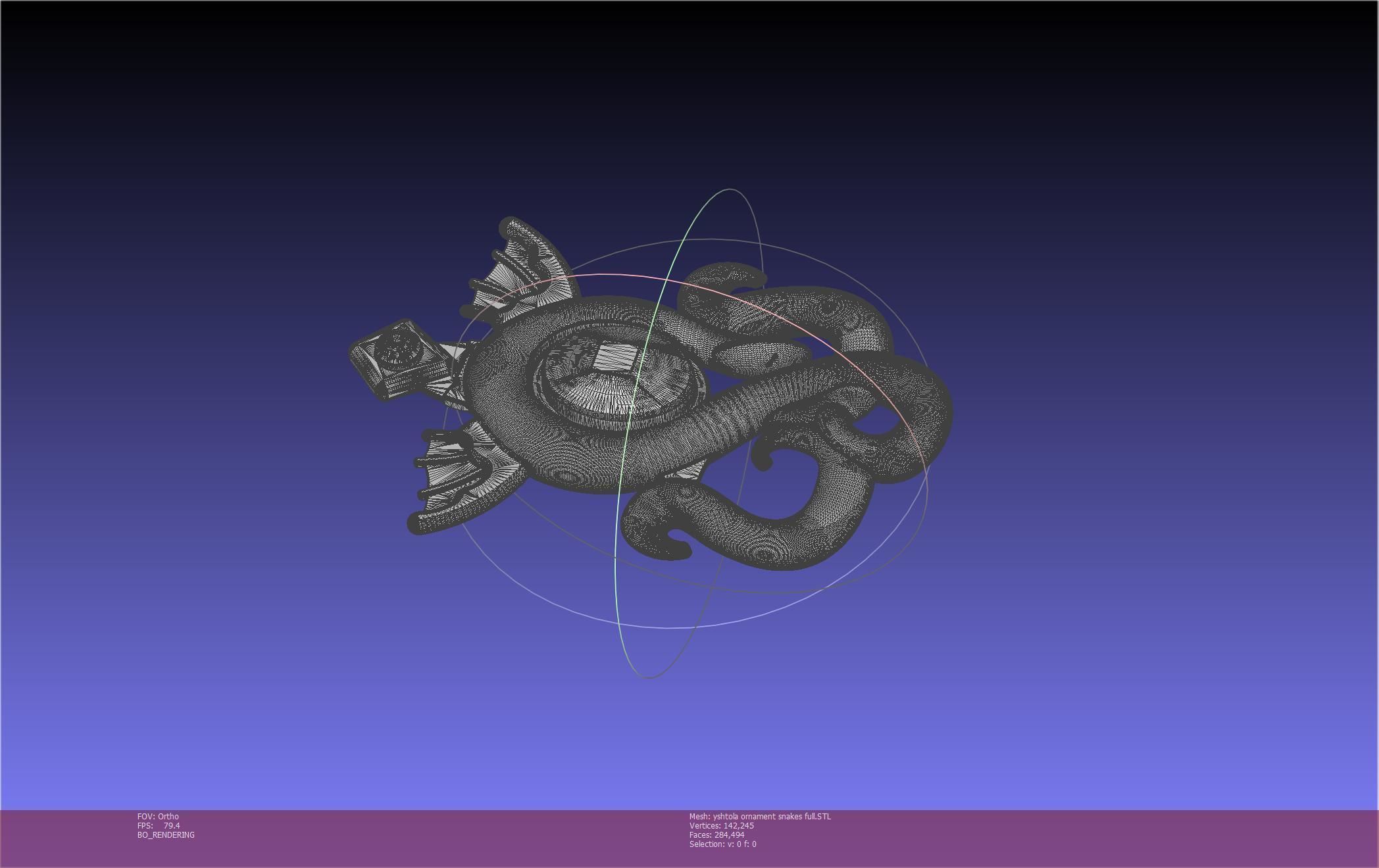 Final Fantasy XIV Yshtola Snake Pendant Basic Model 3D print model_68