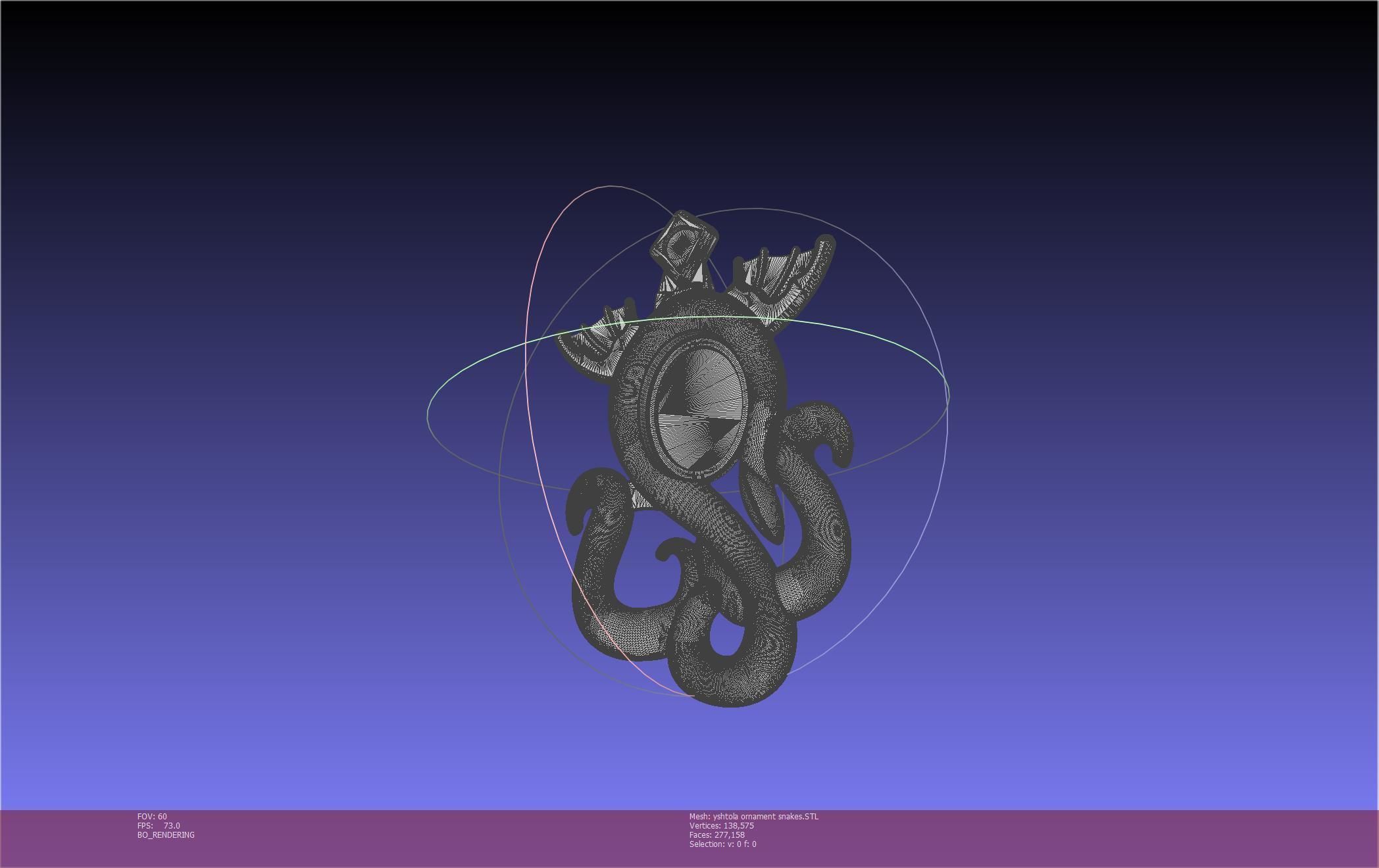 Final Fantasy XIV Yshtola Snake Pendant Basic Model 3D print model_92