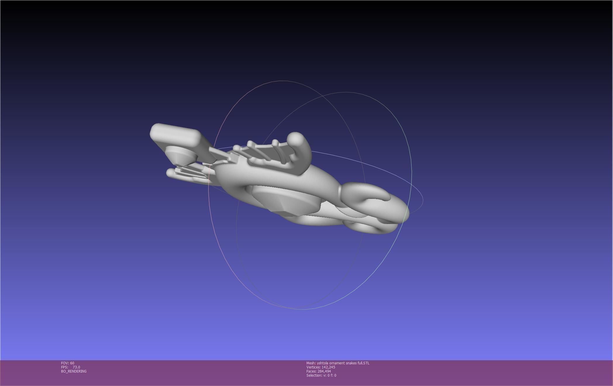 Final Fantasy XIV Yshtola Snake Pendant Basic Model 3D print model_33