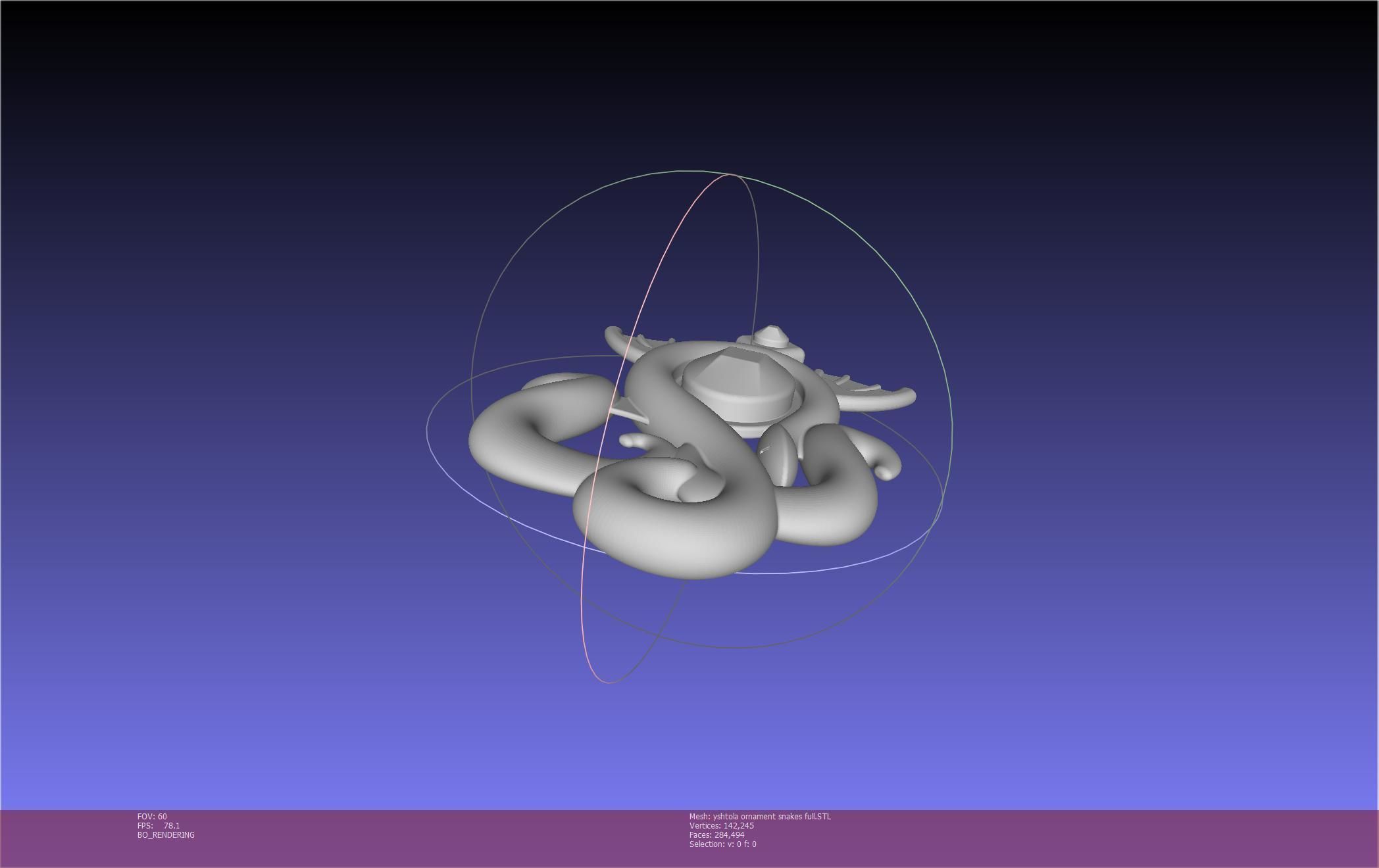 Final Fantasy XIV Yshtola Snake Pendant Basic Model 3D print model_21