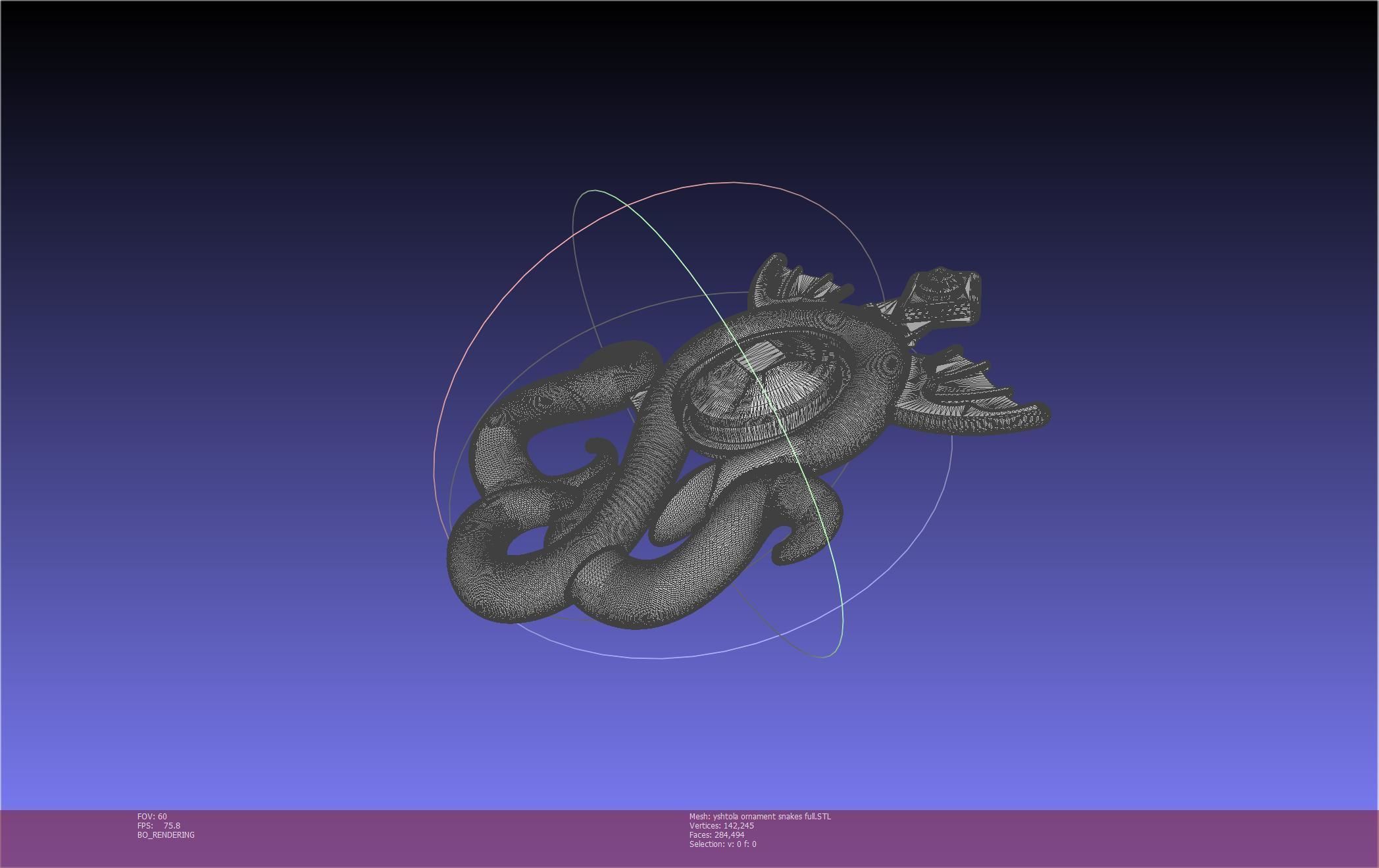 Final Fantasy XIV Yshtola Snake Pendant Basic Model 3D print model_36