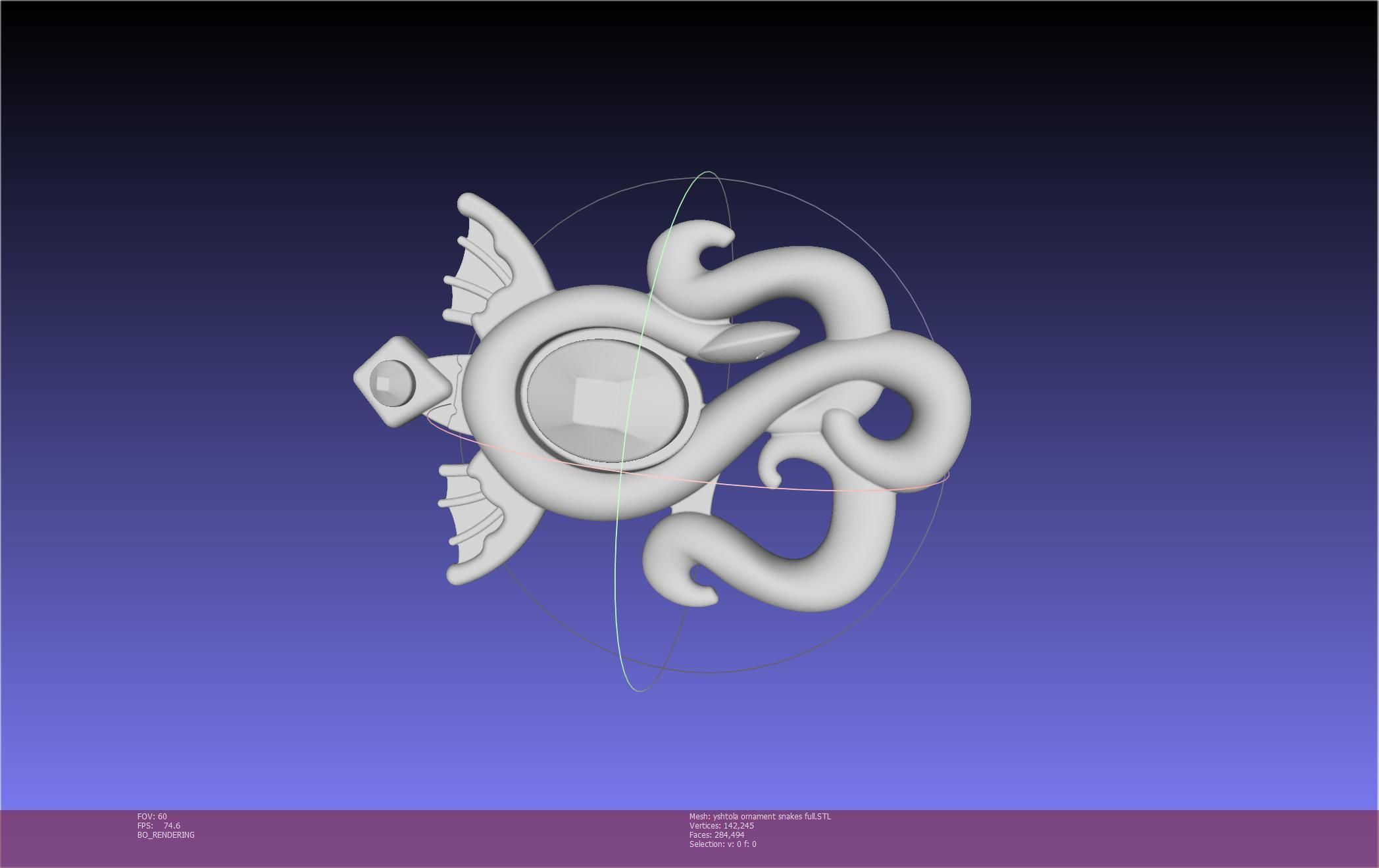 Final Fantasy XIV Yshtola Snake Pendant Basic Model 3D print model_9