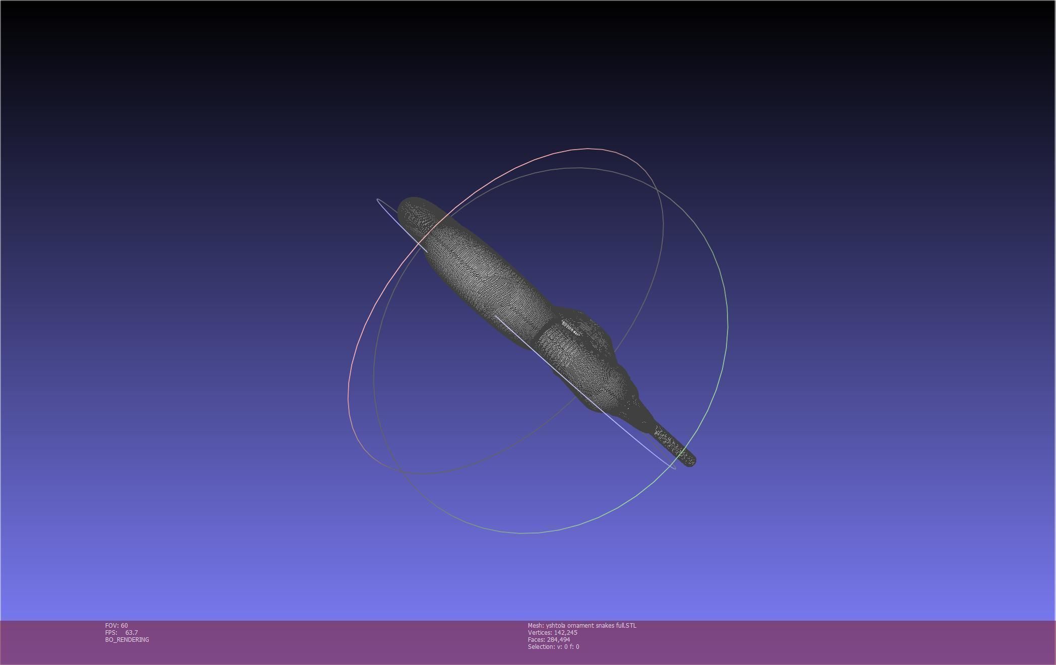 Final Fantasy XIV Yshtola Snake Pendant Basic Model 3D print model_35