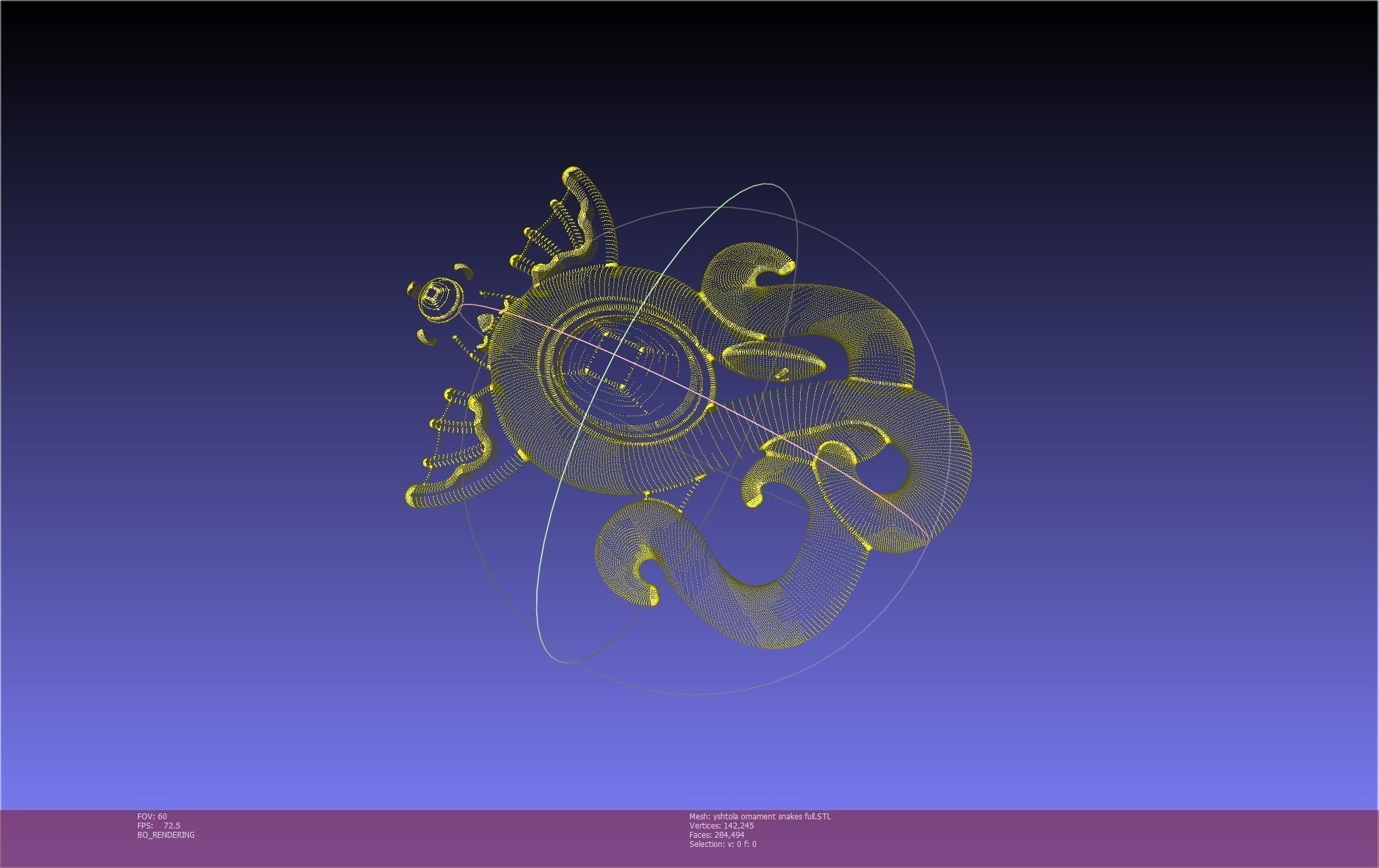 Final Fantasy XIV Yshtola Snake Pendant Basic Model 3D print model_59