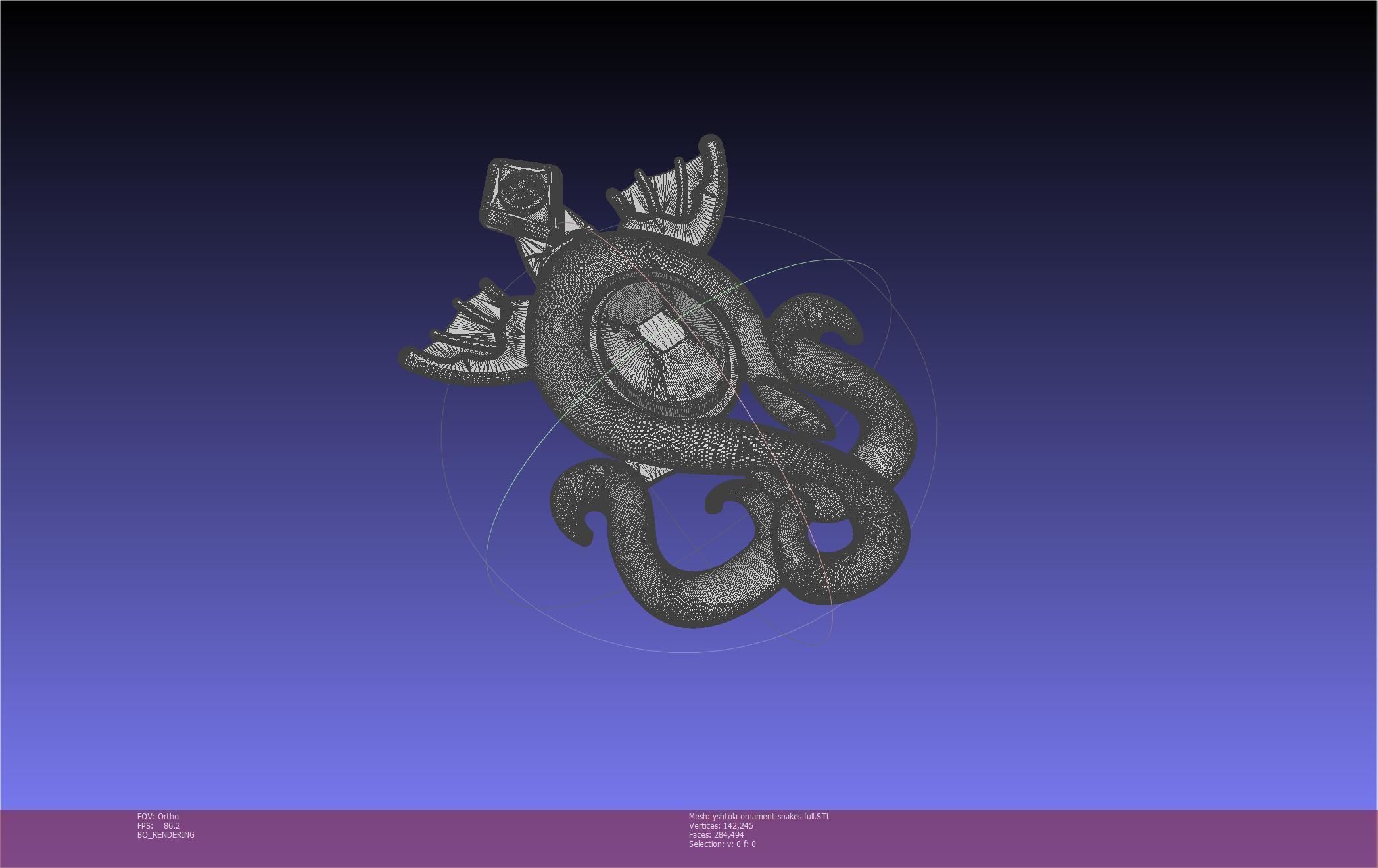 Final Fantasy XIV Yshtola Snake Pendant Basic Model 3D print model_63