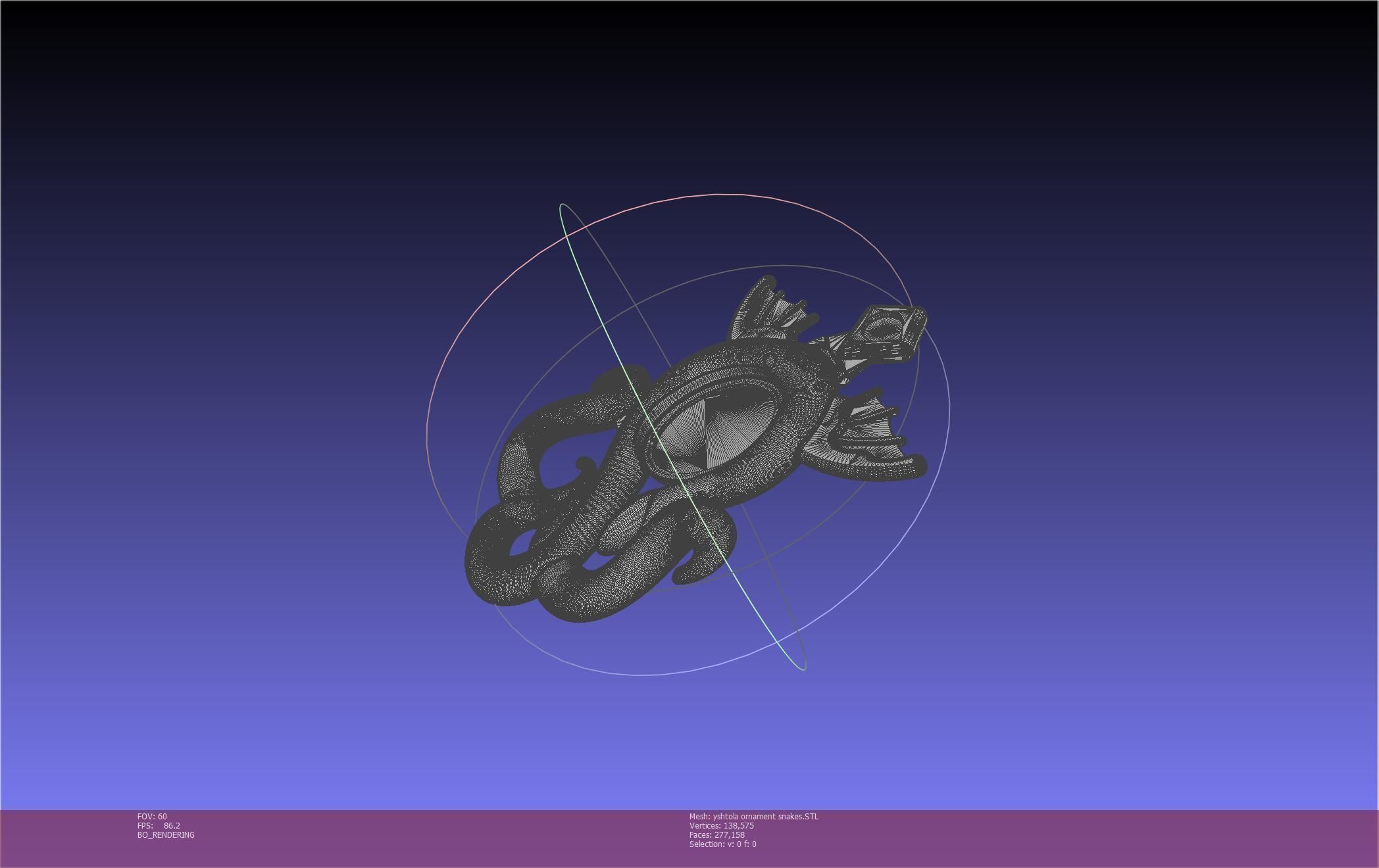 Final Fantasy XIV Yshtola Snake Pendant Basic Model 3D print model_84