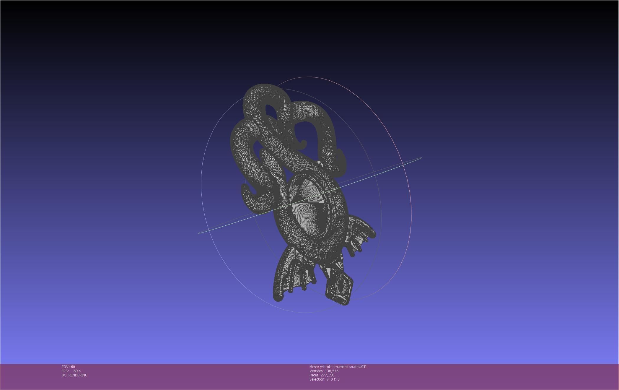 Final Fantasy XIV Yshtola Snake Pendant Basic Model 3D print model_89