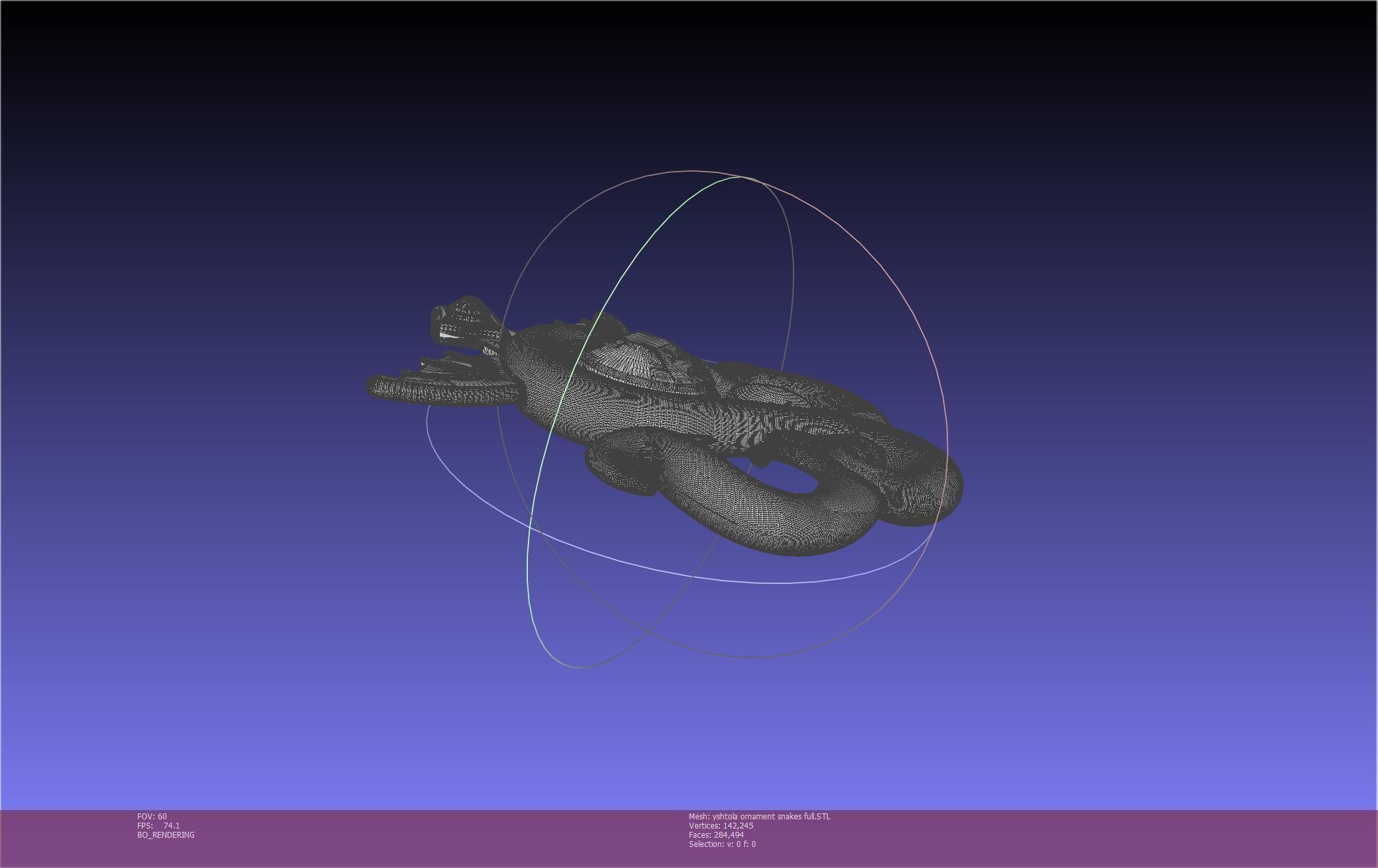 Final Fantasy XIV Yshtola Snake Pendant Basic Model 3D print model_52