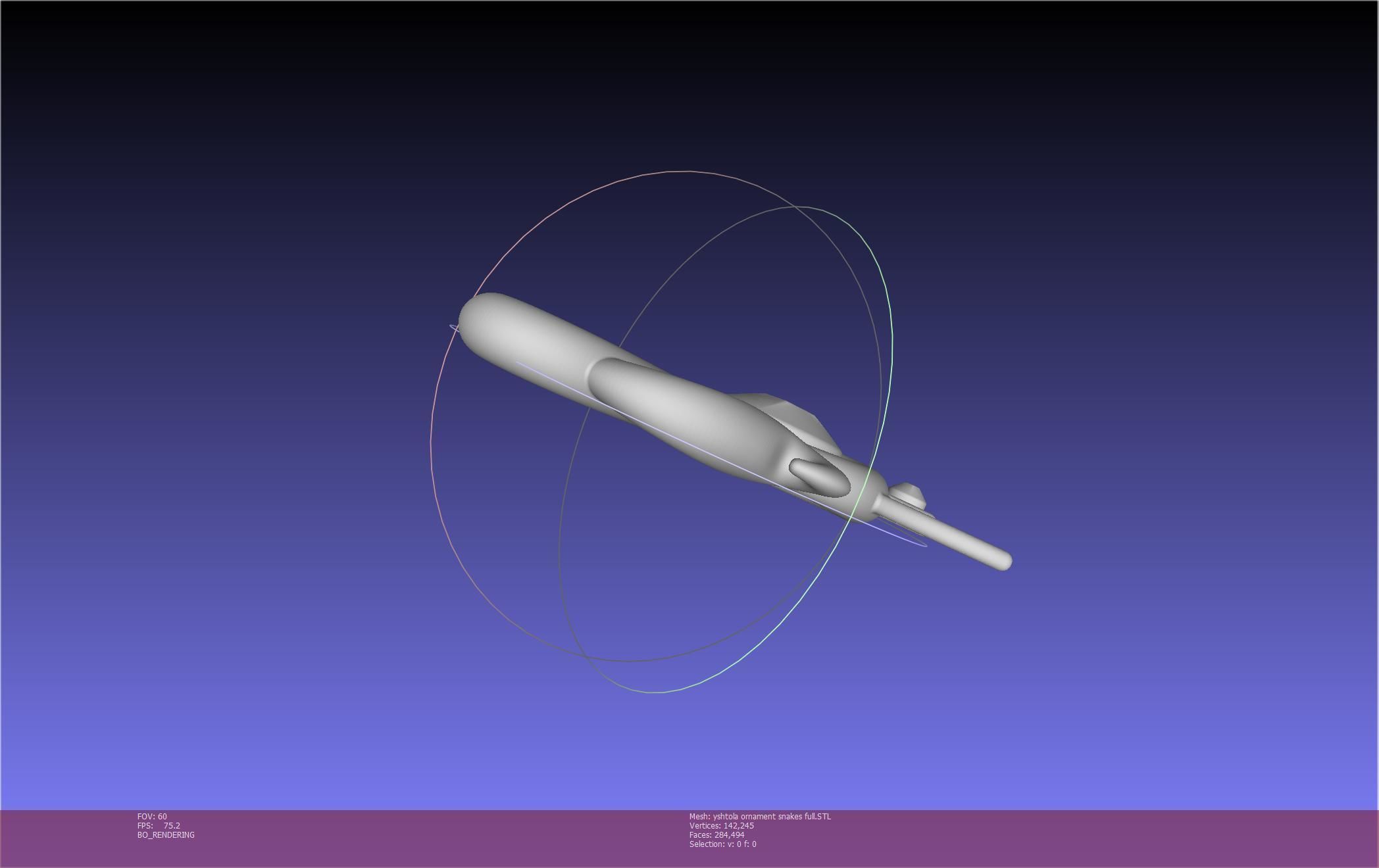 Final Fantasy XIV Yshtola Snake Pendant Basic Model 3D print model_17