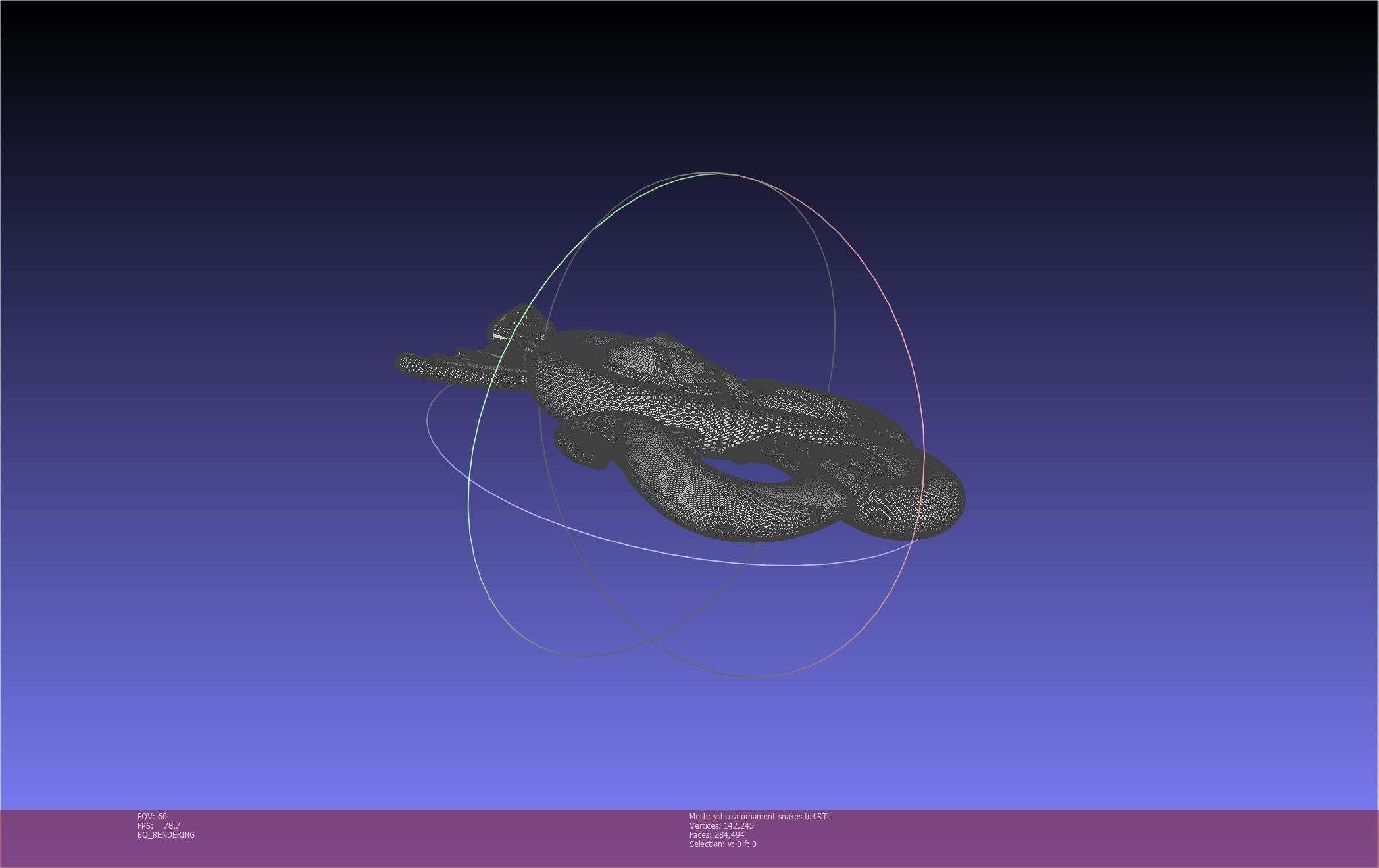 Final Fantasy XIV Yshtola Snake Pendant Basic Model 3D print model_39