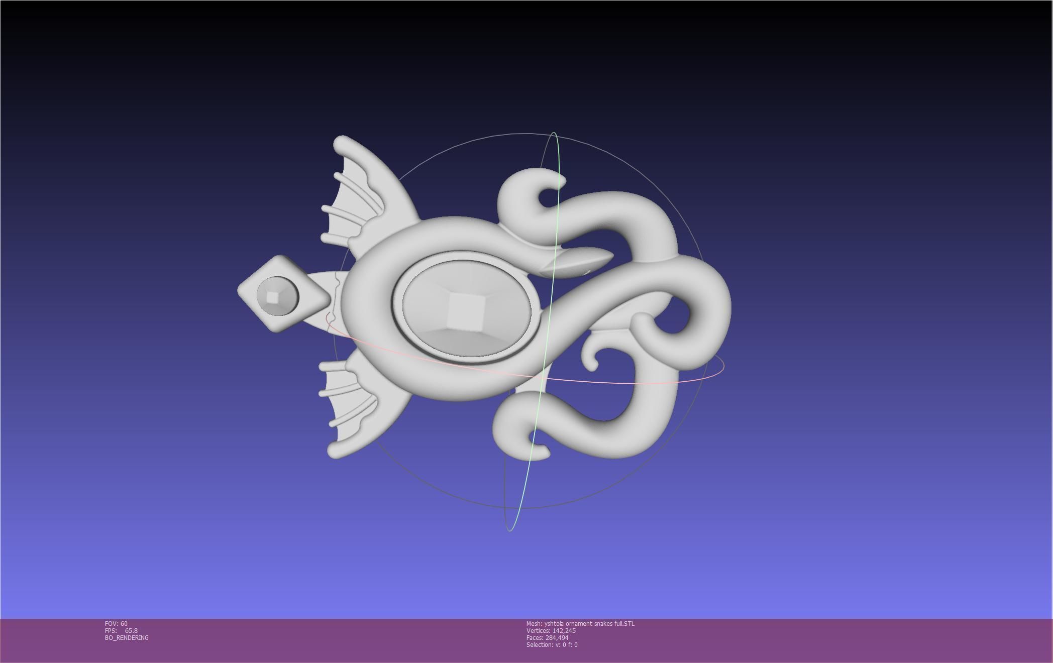 Final Fantasy XIV Yshtola Snake Pendant Basic Model 3D print model_6