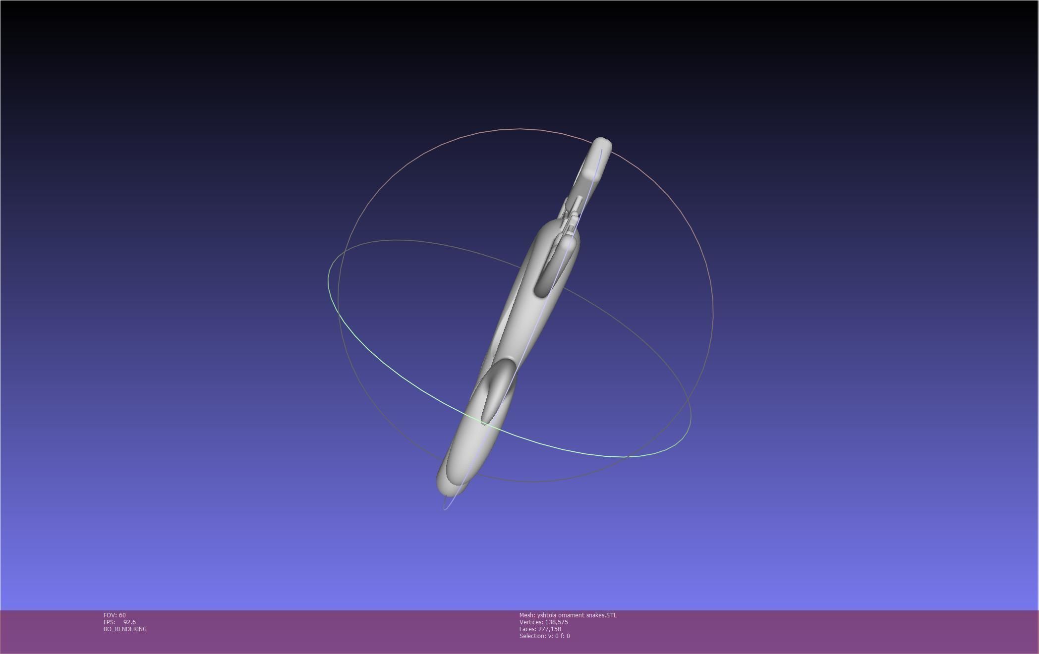 Final Fantasy XIV Yshtola Snake Pendant Basic Model 3D print model_106