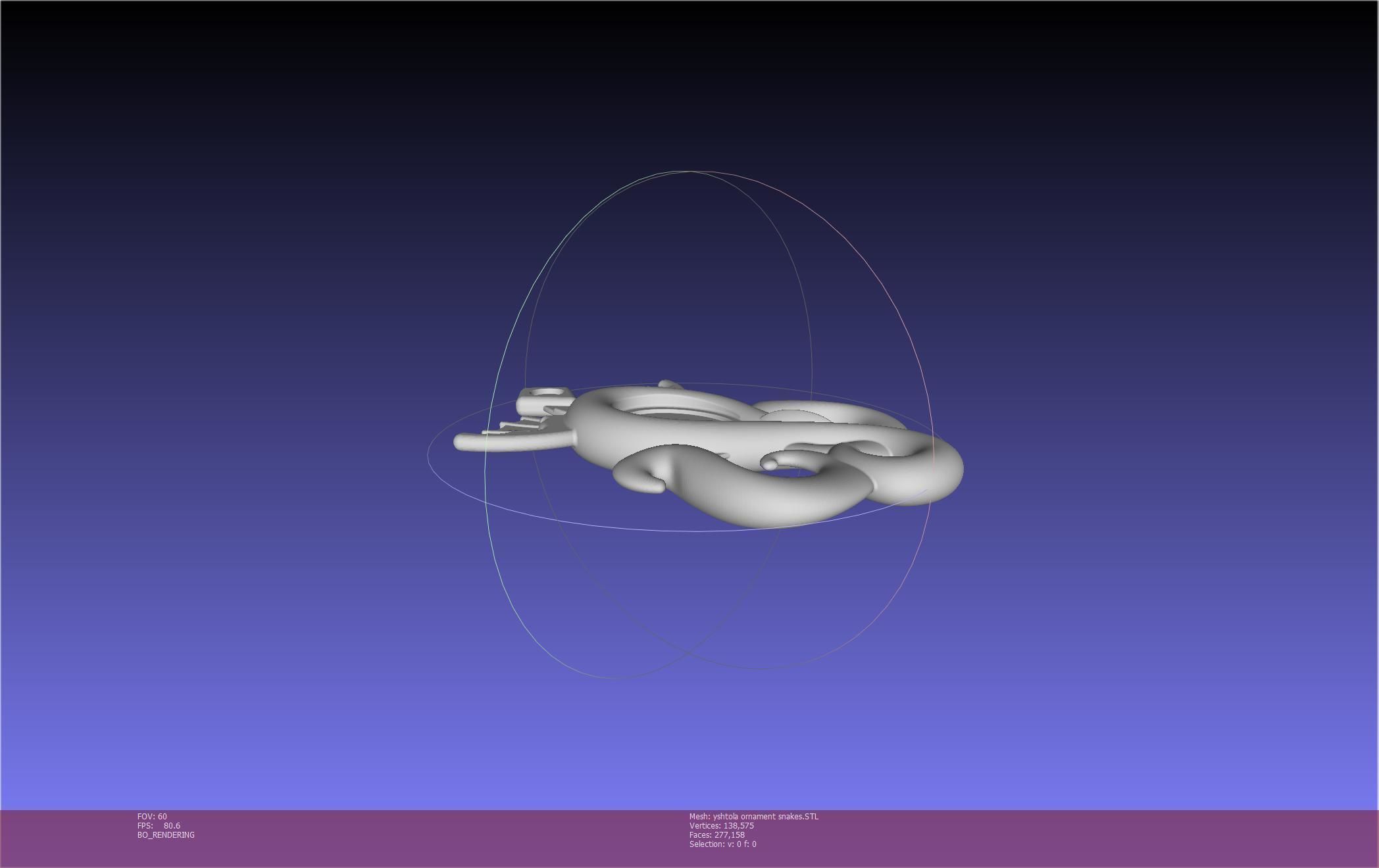 Final Fantasy XIV Yshtola Snake Pendant Basic Model 3D print model_99