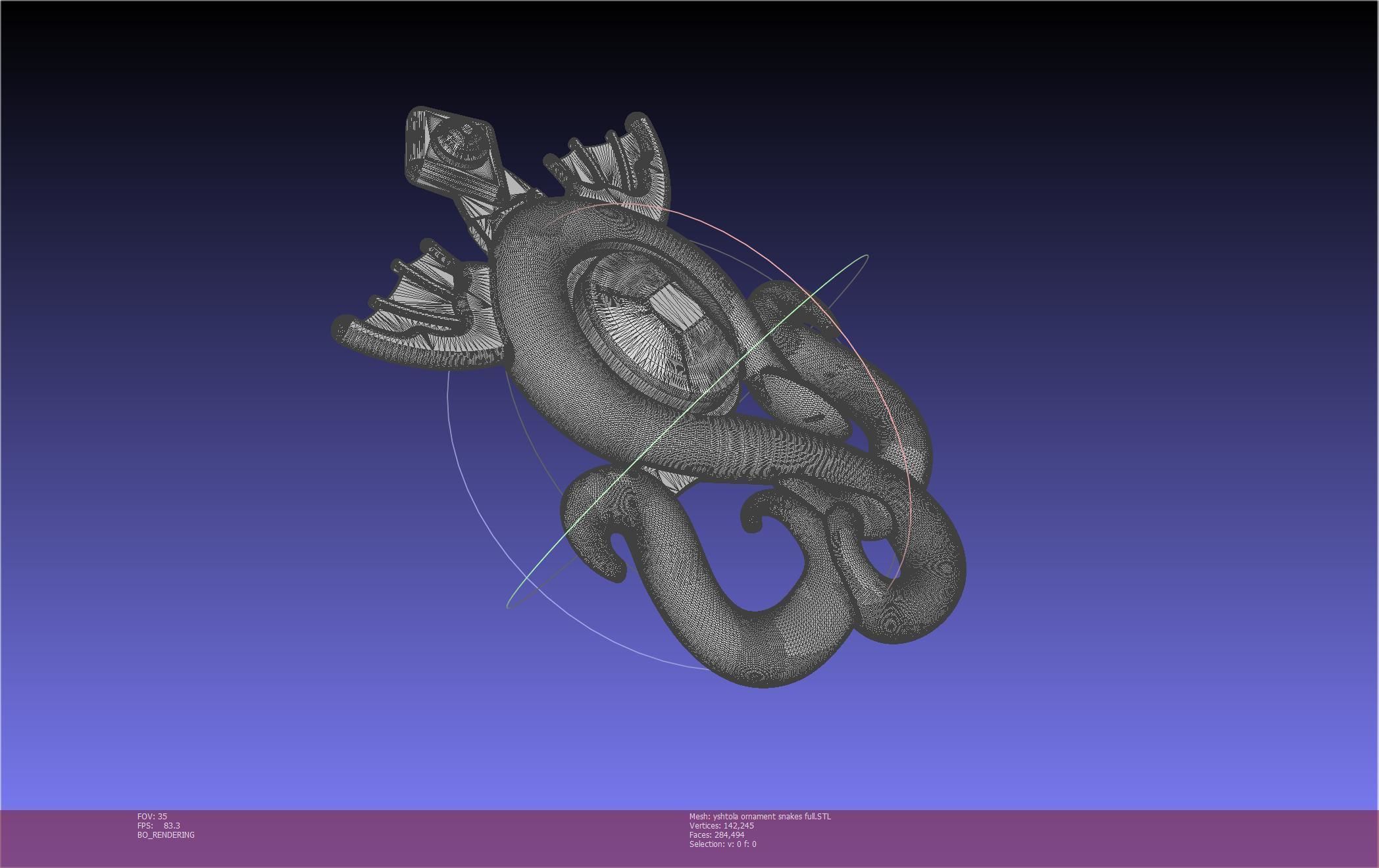 Final Fantasy XIV Yshtola Snake Pendant Basic Model 3D print model_71