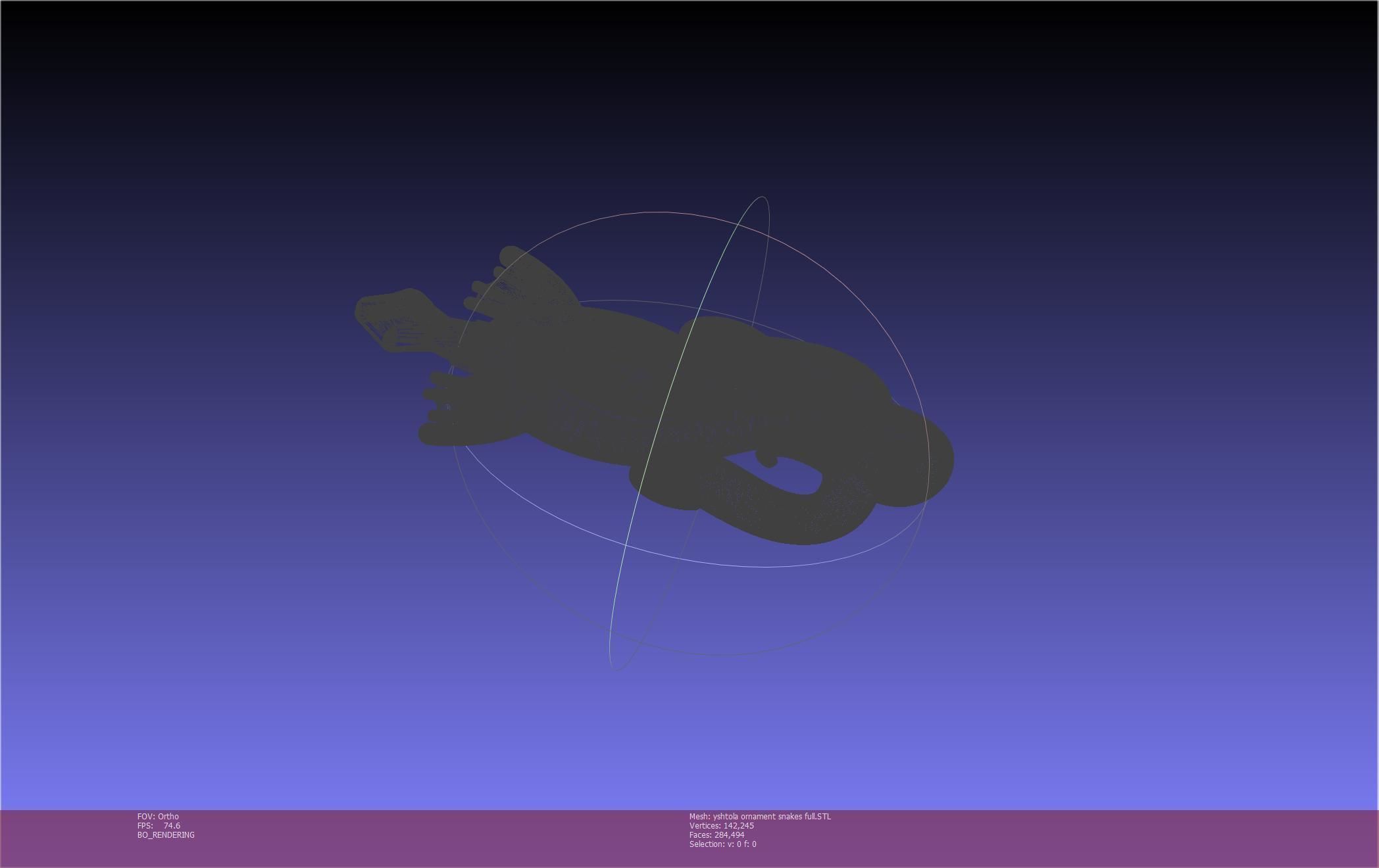 Final Fantasy XIV Yshtola Snake Pendant Basic Model 3D print model_56