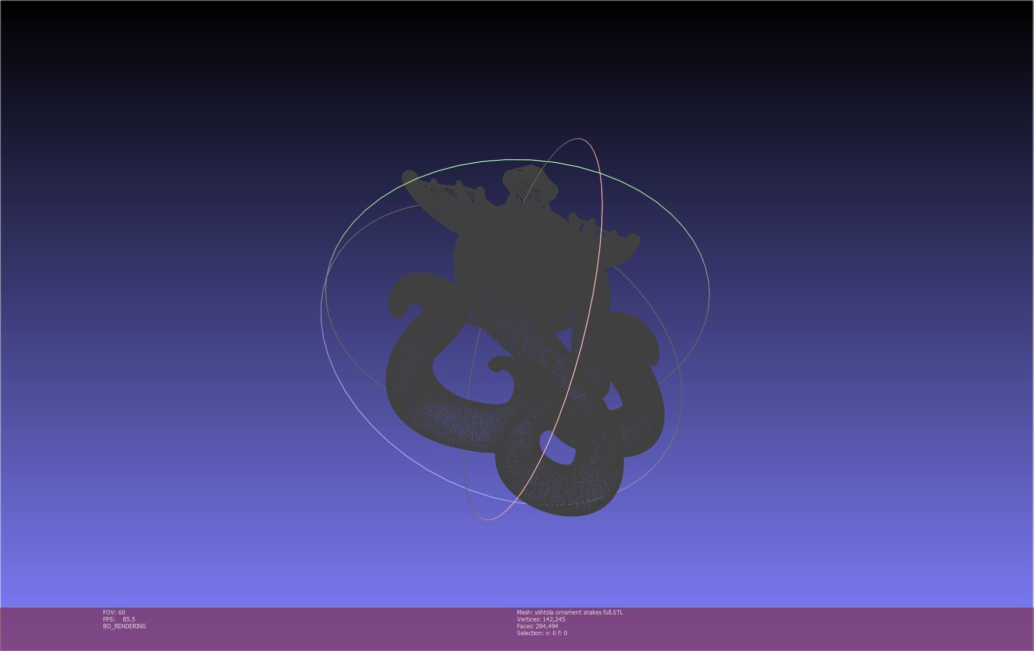 Final Fantasy XIV Yshtola Snake Pendant Basic Model 3D print model_48