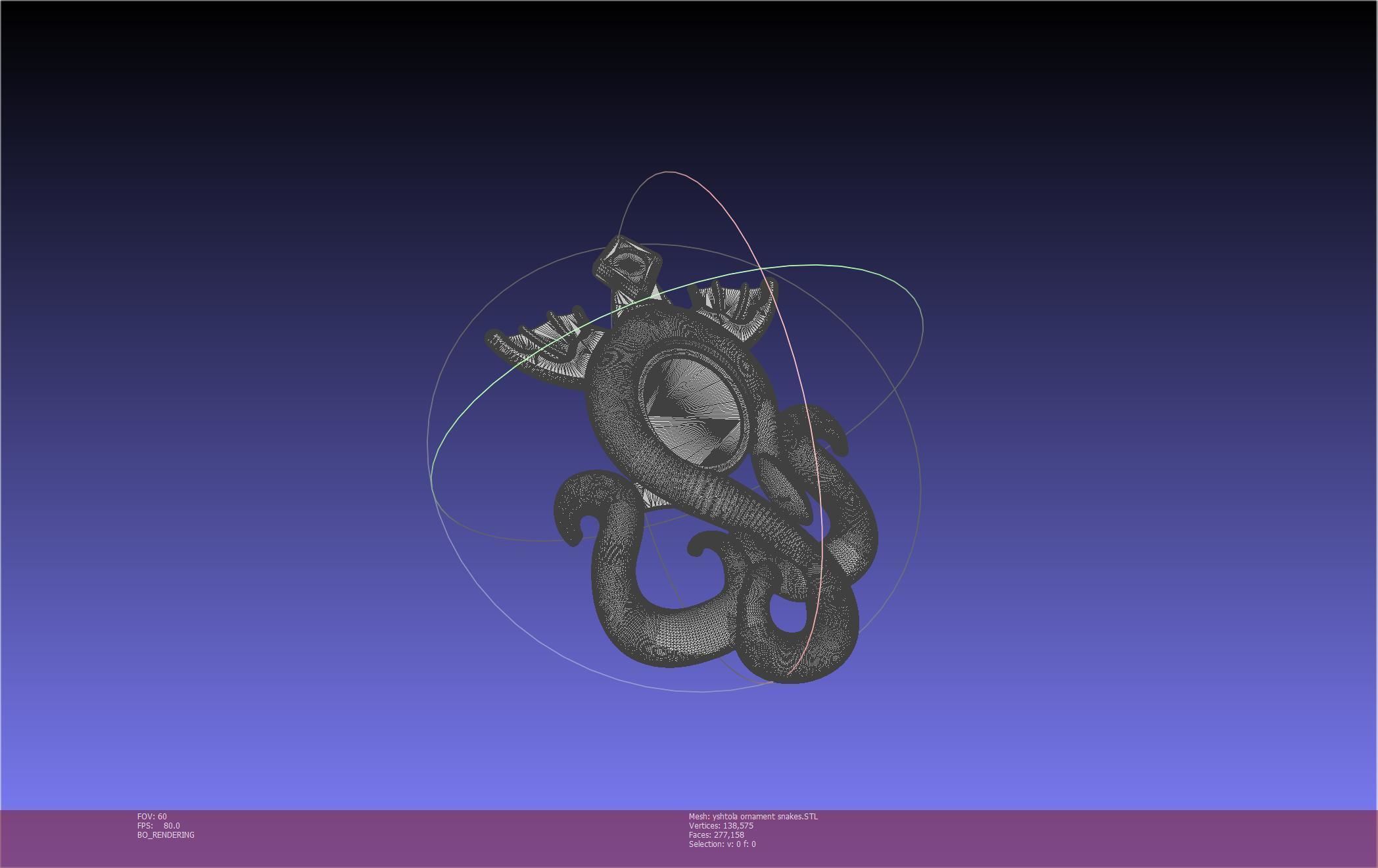 Final Fantasy XIV Yshtola Snake Pendant Basic Model 3D print model_74