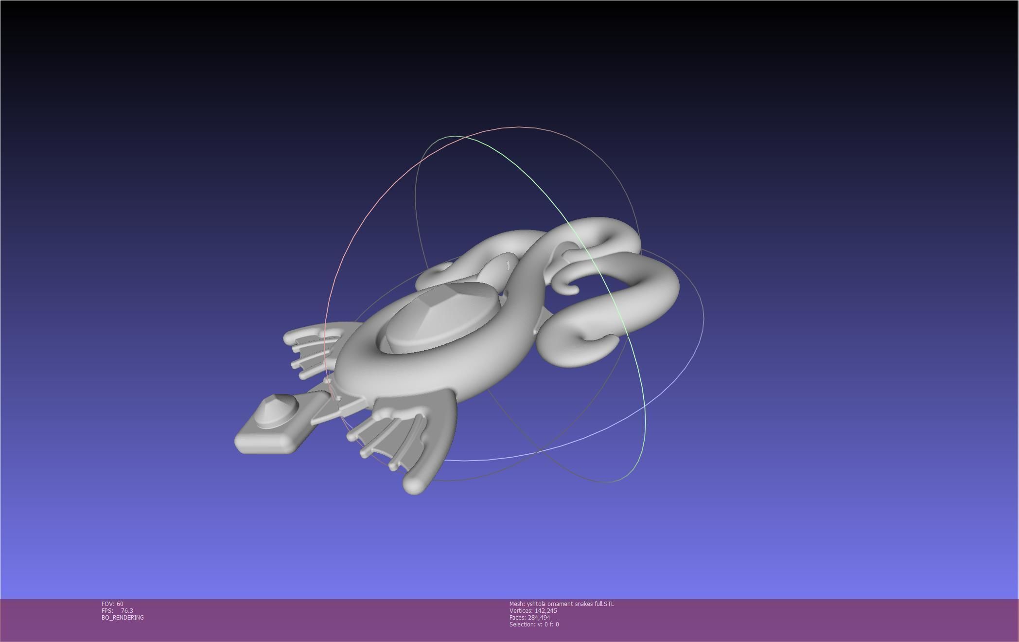 Final Fantasy XIV Yshtola Snake Pendant Basic Model 3D print model_14