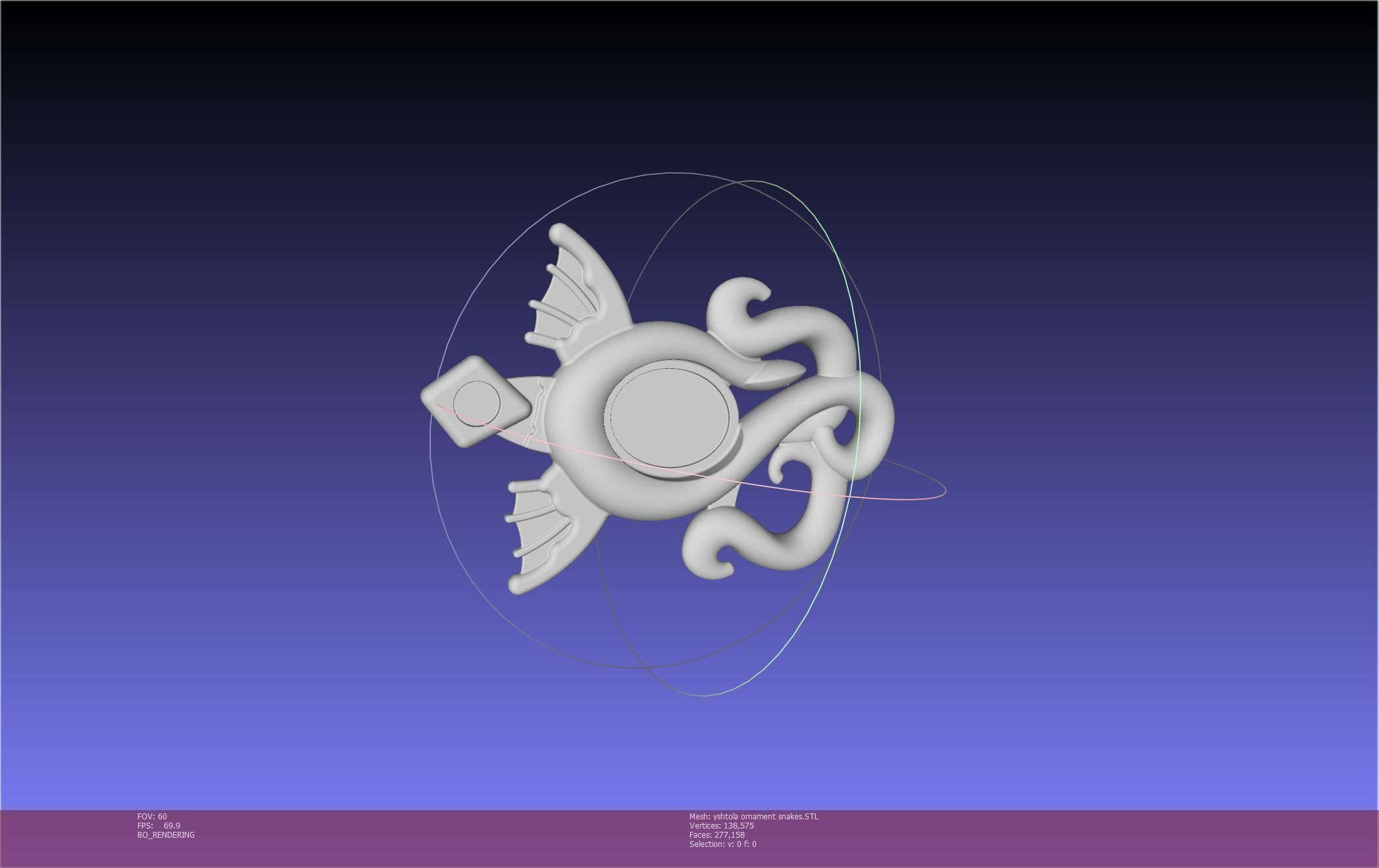 Final Fantasy XIV Yshtola Snake Pendant Basic Model 3D print model_97