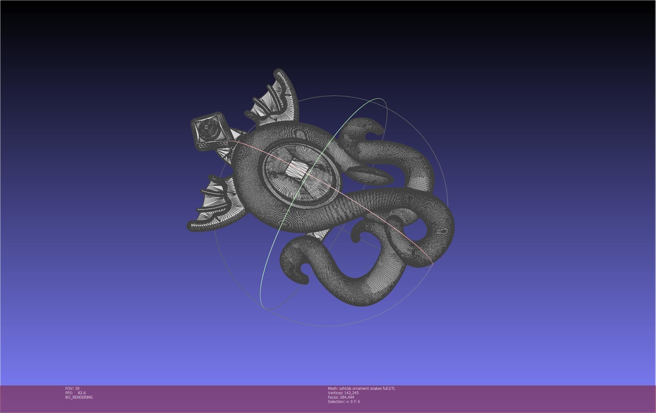 Final Fantasy XIV Yshtola Snake Pendant Basic Model 3D print model_72