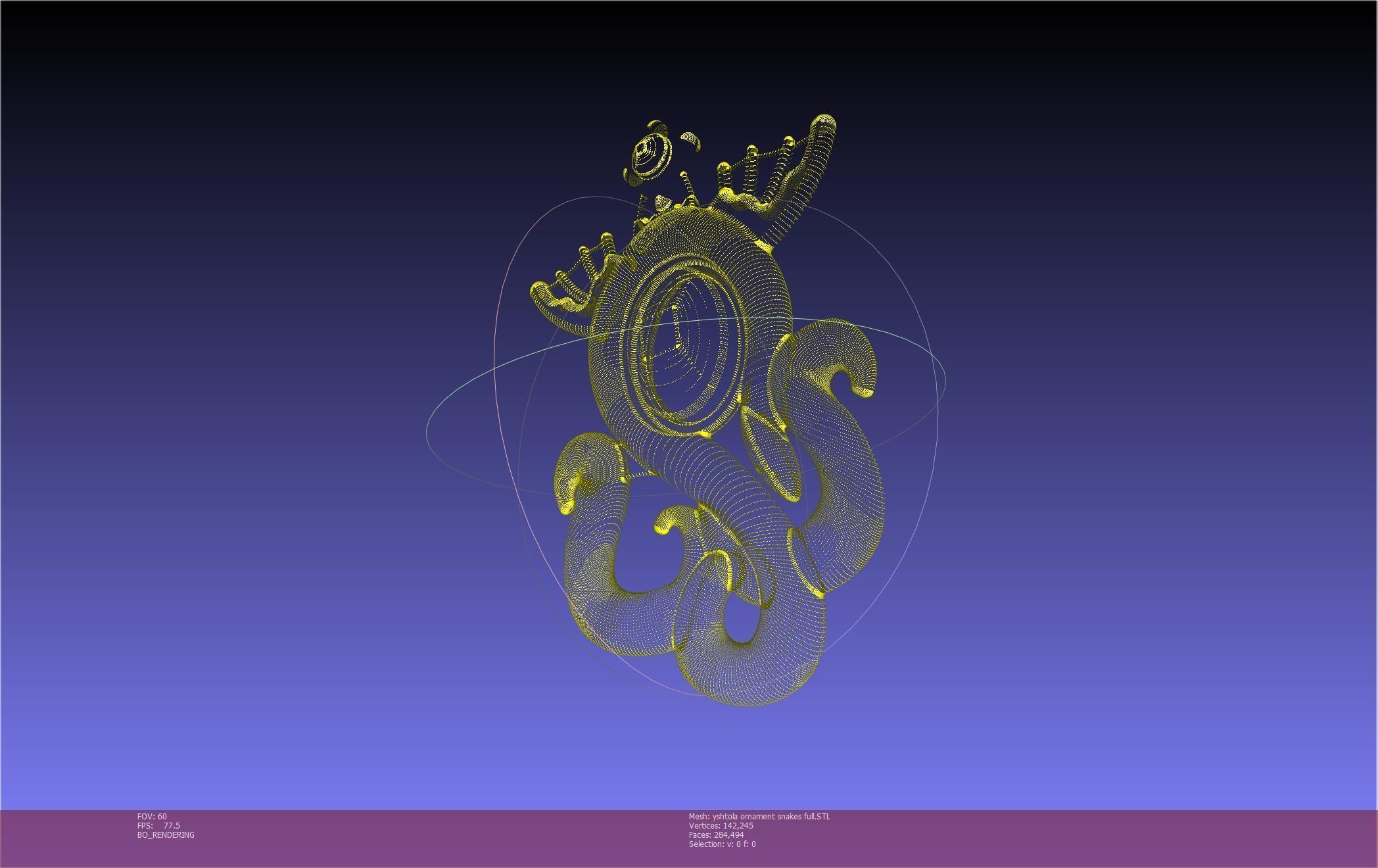 Final Fantasy XIV Yshtola Snake Pendant Basic Model 3D print model_58