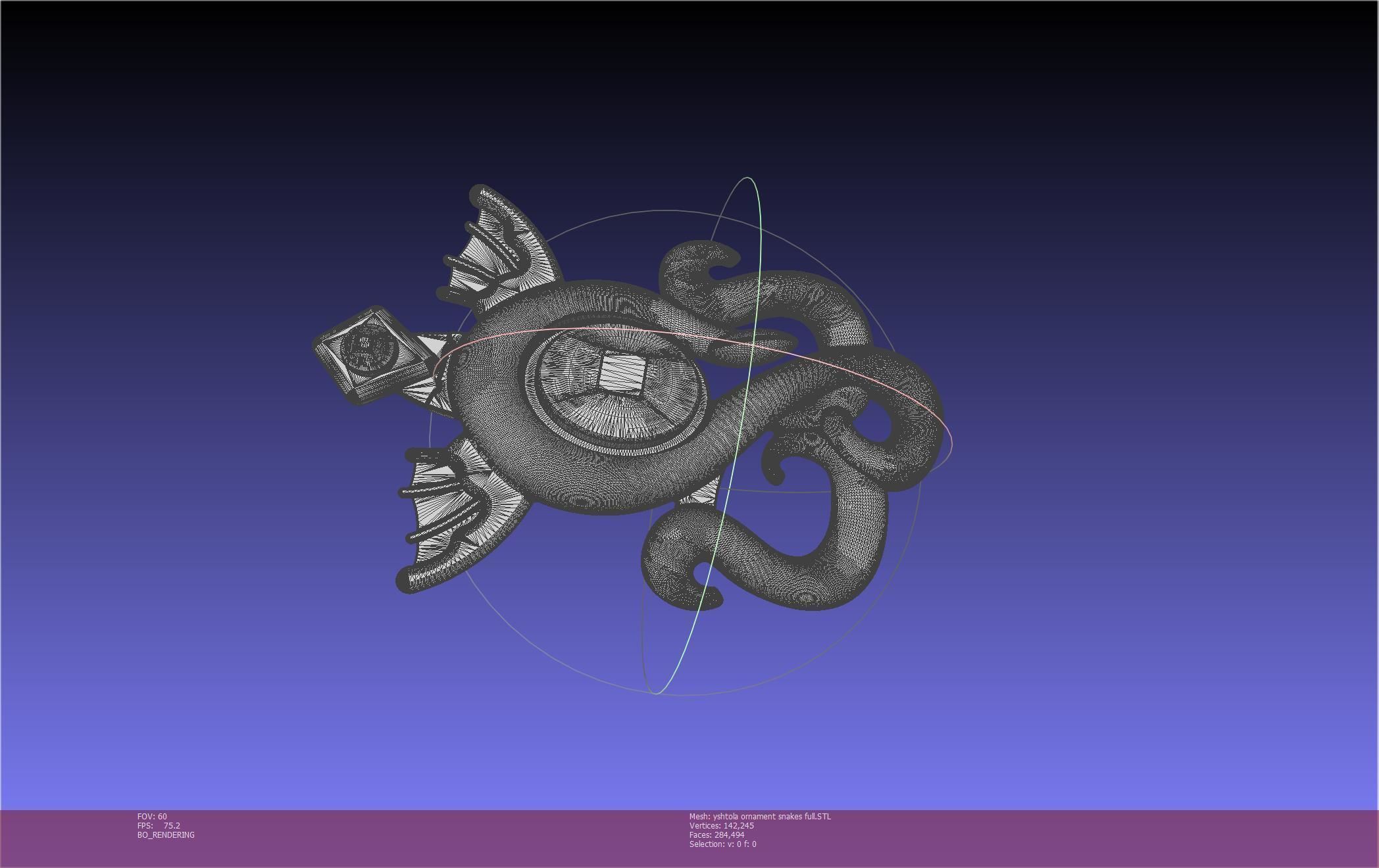 Final Fantasy XIV Yshtola Snake Pendant Basic Model 3D print model_30