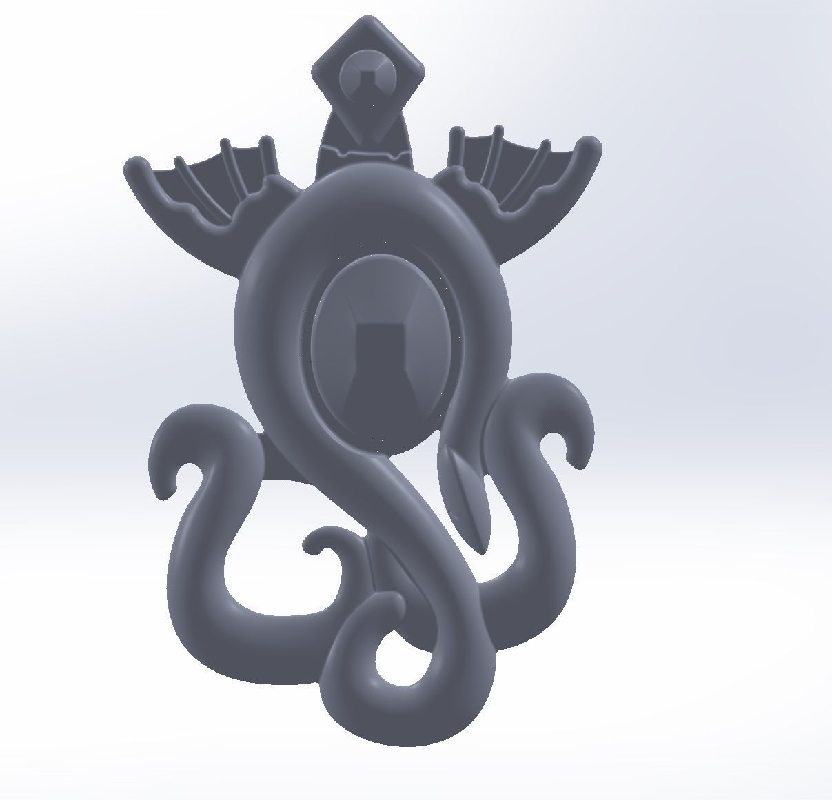 Final Fantasy XIV Yshtola Snake Pendant Basic Model 3D print model_3