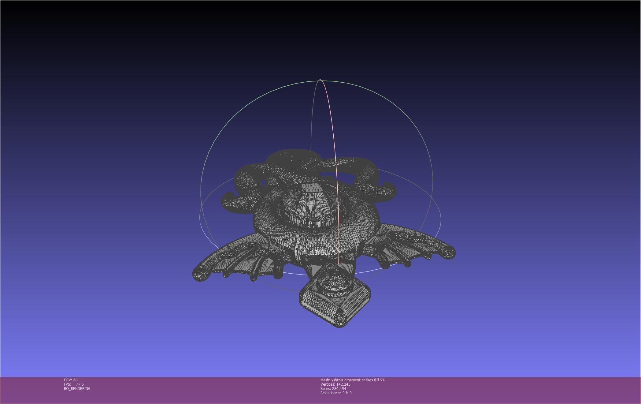 Final Fantasy XIV Yshtola Snake Pendant Basic Model 3D print model_34