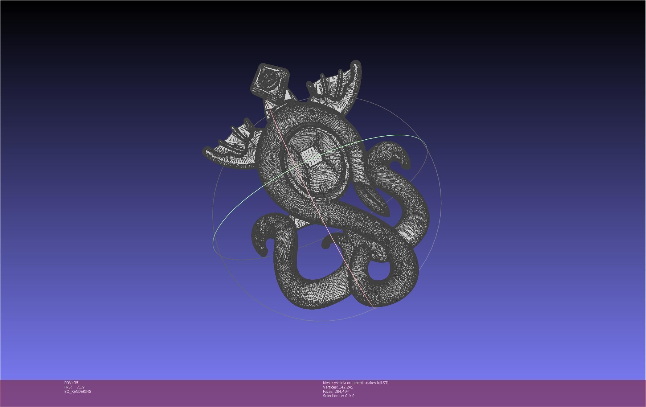 Final Fantasy XIV Yshtola Snake Pendant Basic Model 3D print model_67