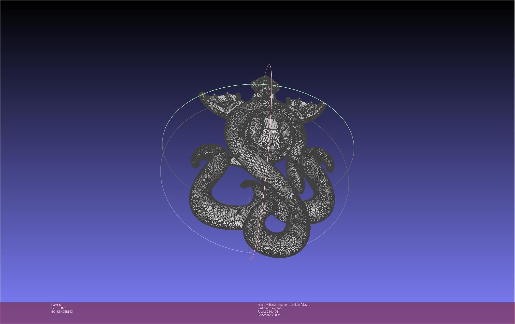 Final Fantasy XIV Yshtola Snake Pendant Basic Model 3D print model_42