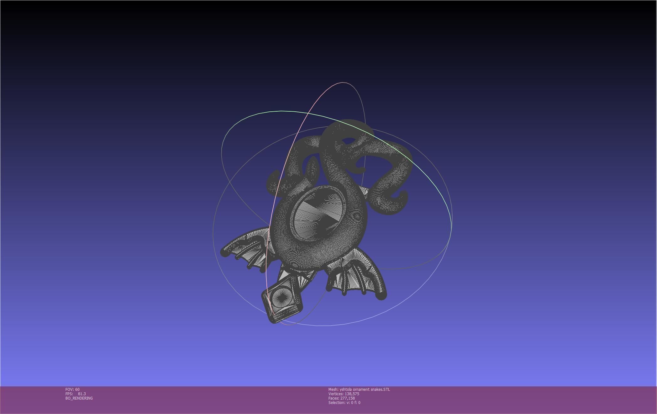 Final Fantasy XIV Yshtola Snake Pendant Basic Model 3D print model_90