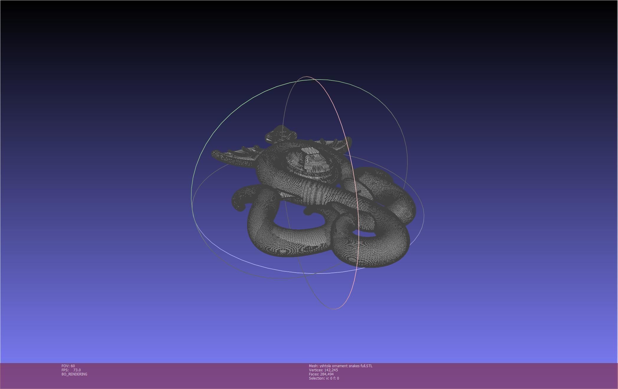 Final Fantasy XIV Yshtola Snake Pendant Basic Model 3D print model_49