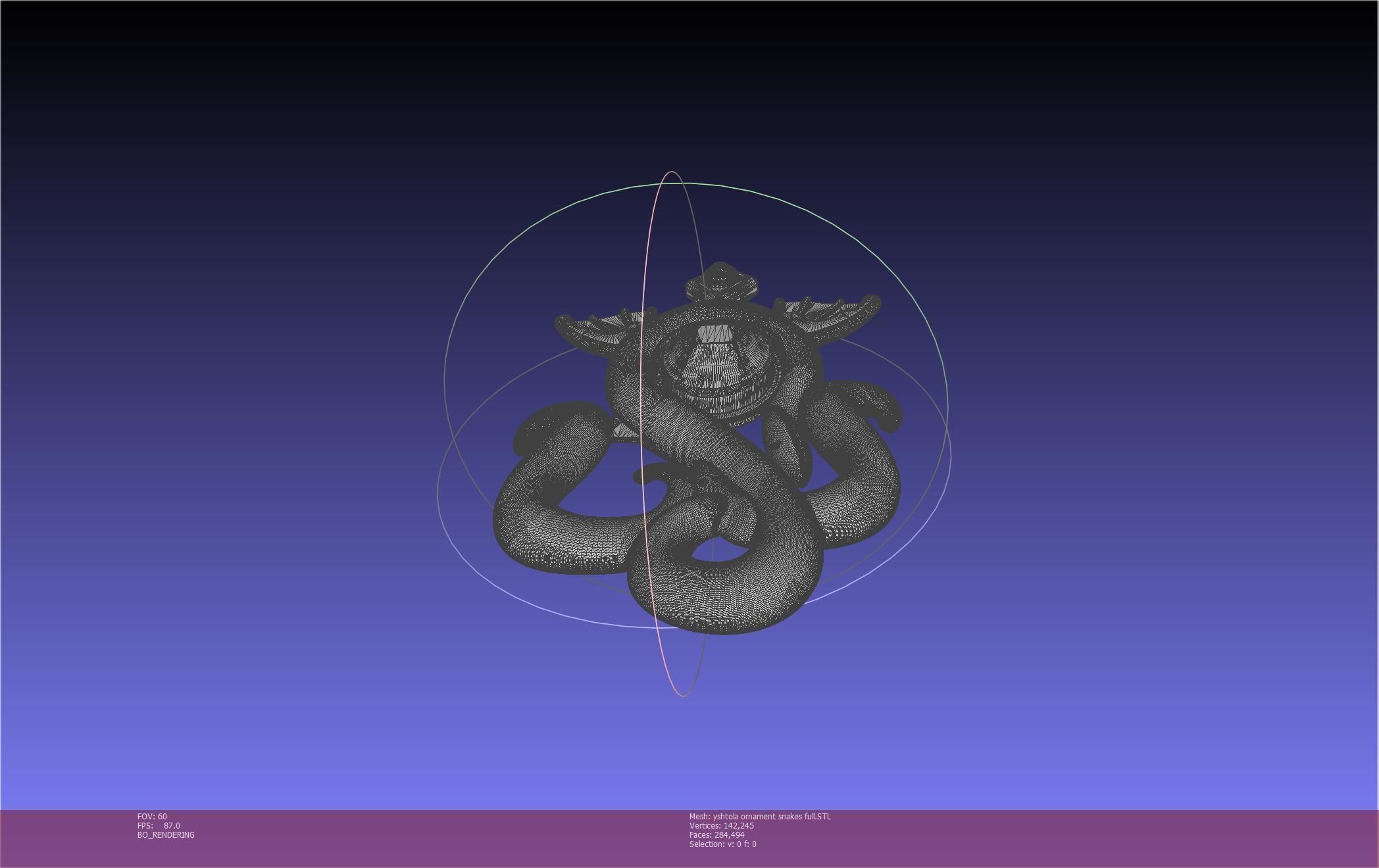 Final Fantasy XIV Yshtola Snake Pendant Basic Model 3D print model_51