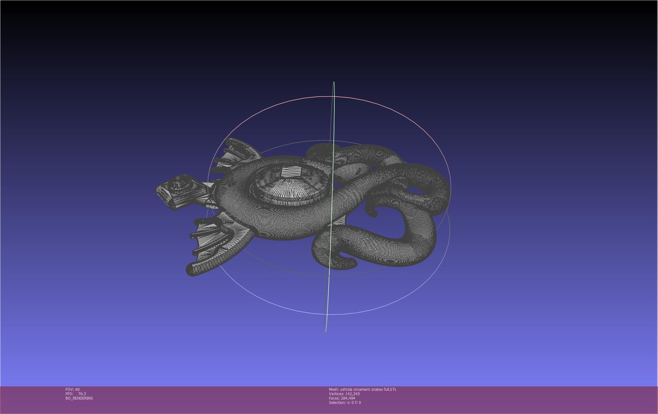 Final Fantasy XIV Yshtola Snake Pendant Basic Model 3D print model_32