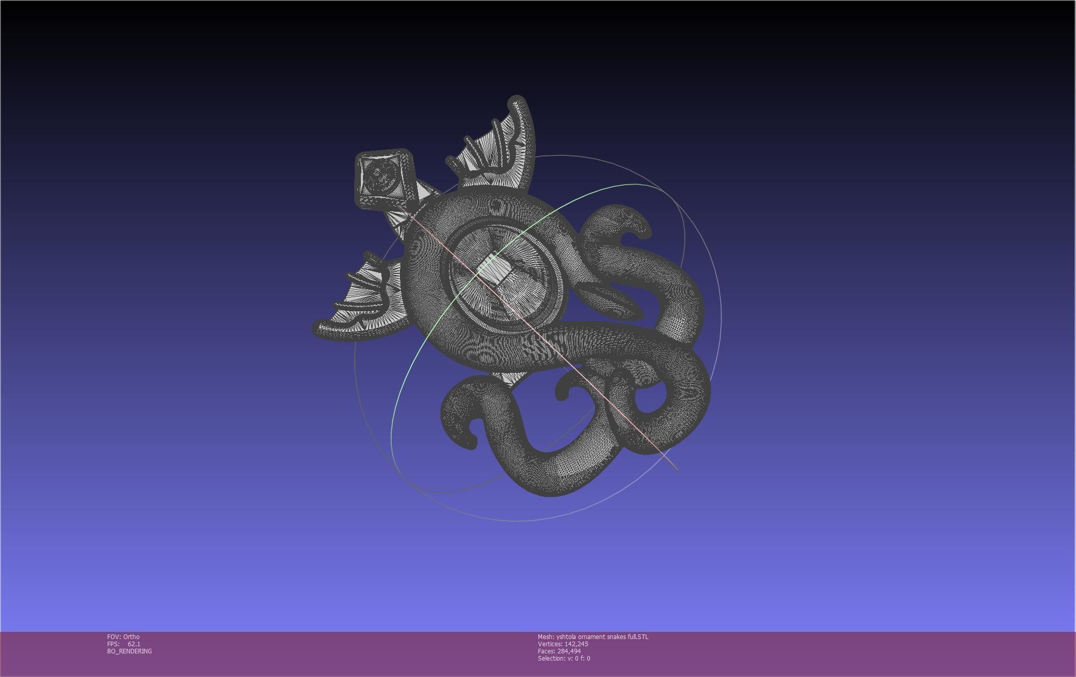 Final Fantasy XIV Yshtola Snake Pendant Basic Model 3D print model_64