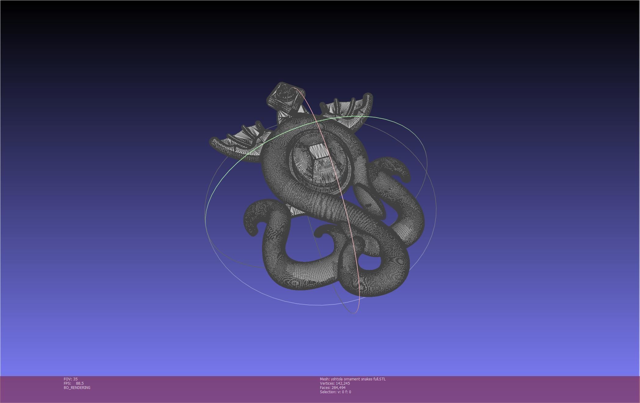 Final Fantasy XIV Yshtola Snake Pendant Basic Model 3D print model_70