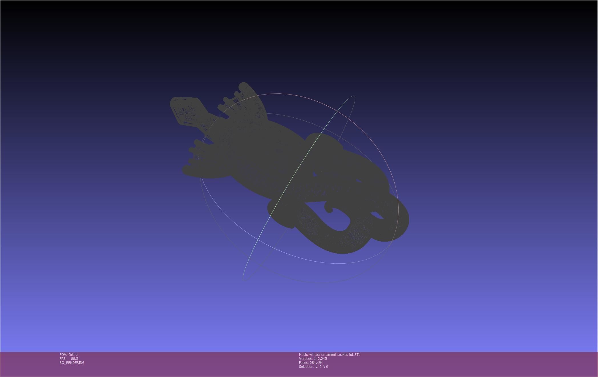 Final Fantasy XIV Yshtola Snake Pendant Basic Model 3D print model_60