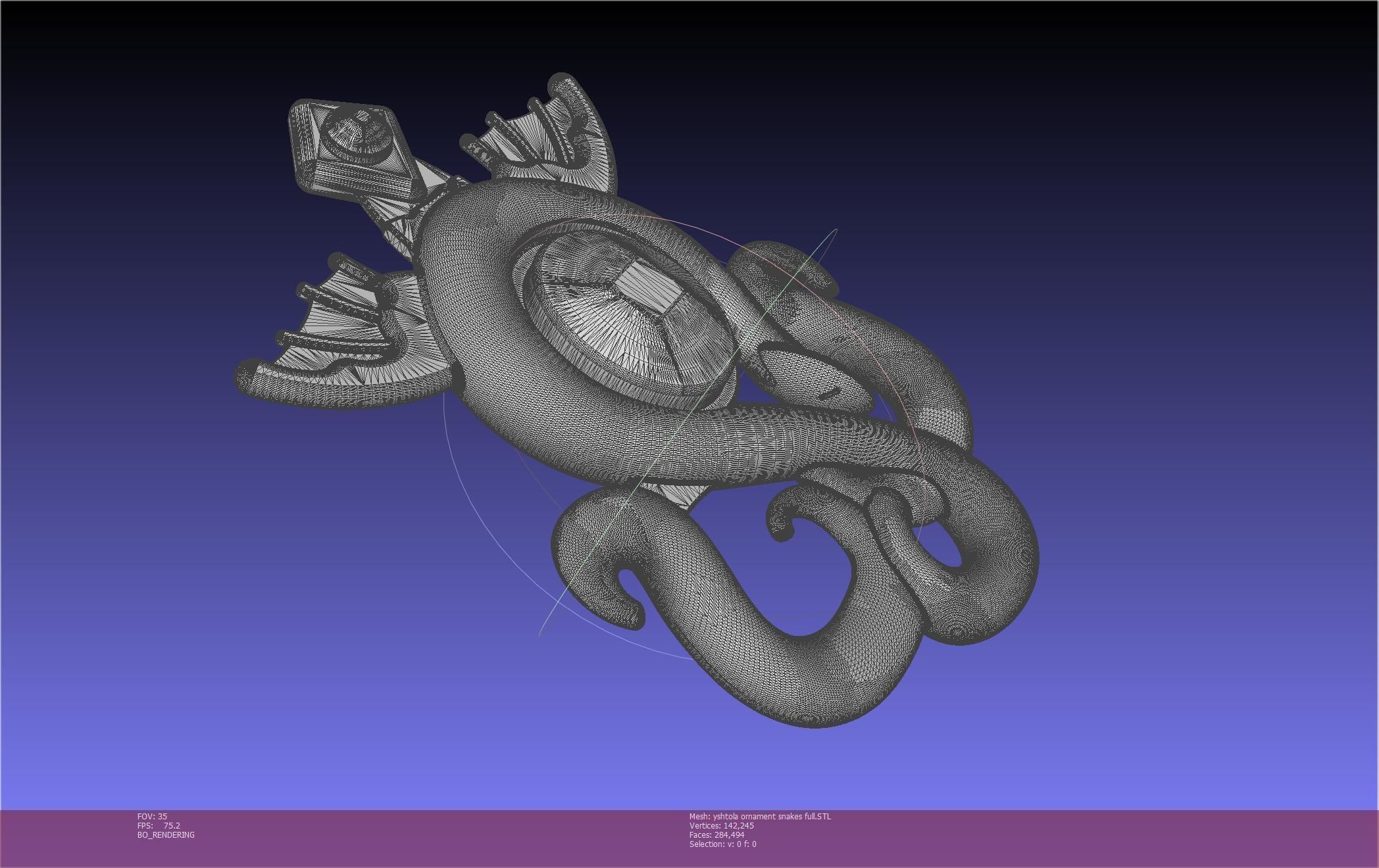 Final Fantasy XIV Yshtola Snake Pendant Basic Model 3D print model_82