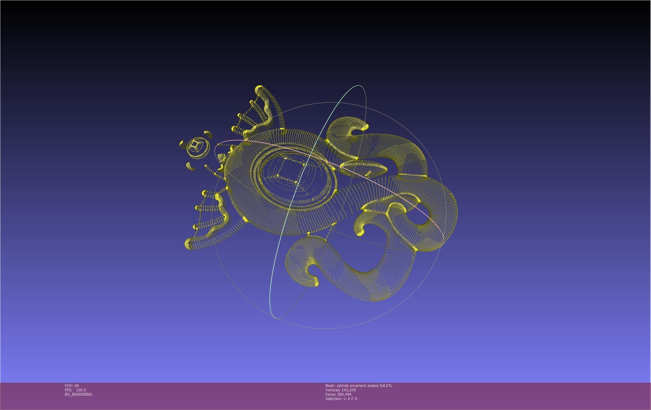 Final Fantasy XIV Yshtola Snake Pendant Basic Model 3D print model_55