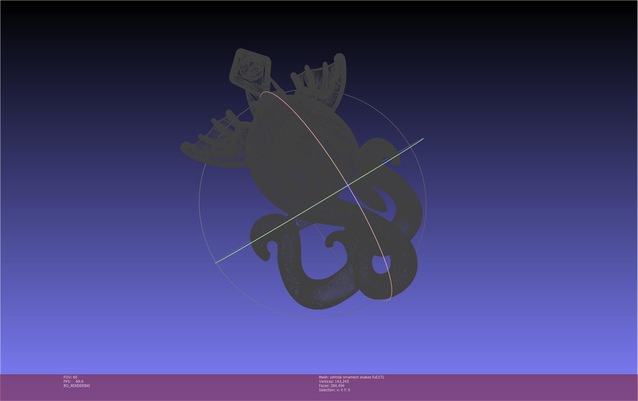 Final Fantasy XIV Yshtola Snake Pendant Basic Model 3D print model_50