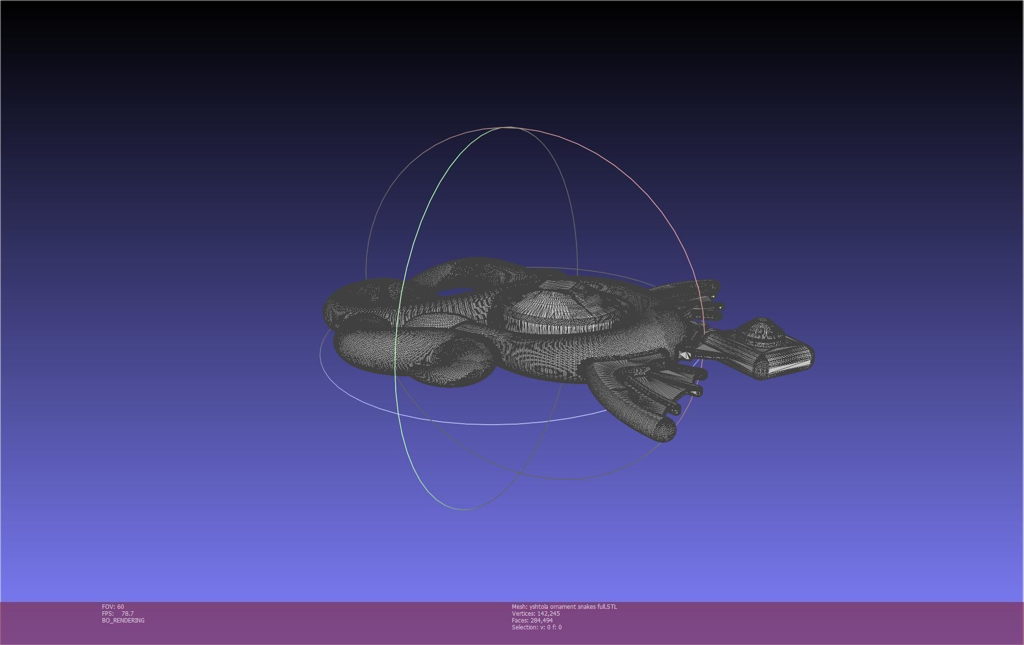 Final Fantasy XIV Yshtola Snake Pendant Basic Model 3D print model_41