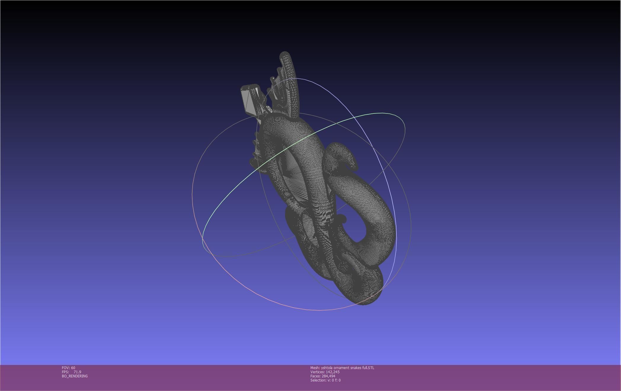 Final Fantasy XIV Yshtola Snake Pendant Basic Model 3D print model_40