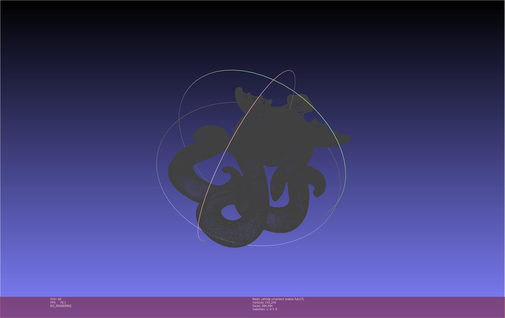 Final Fantasy XIV Yshtola Snake Pendant Basic Model 3D print model_45