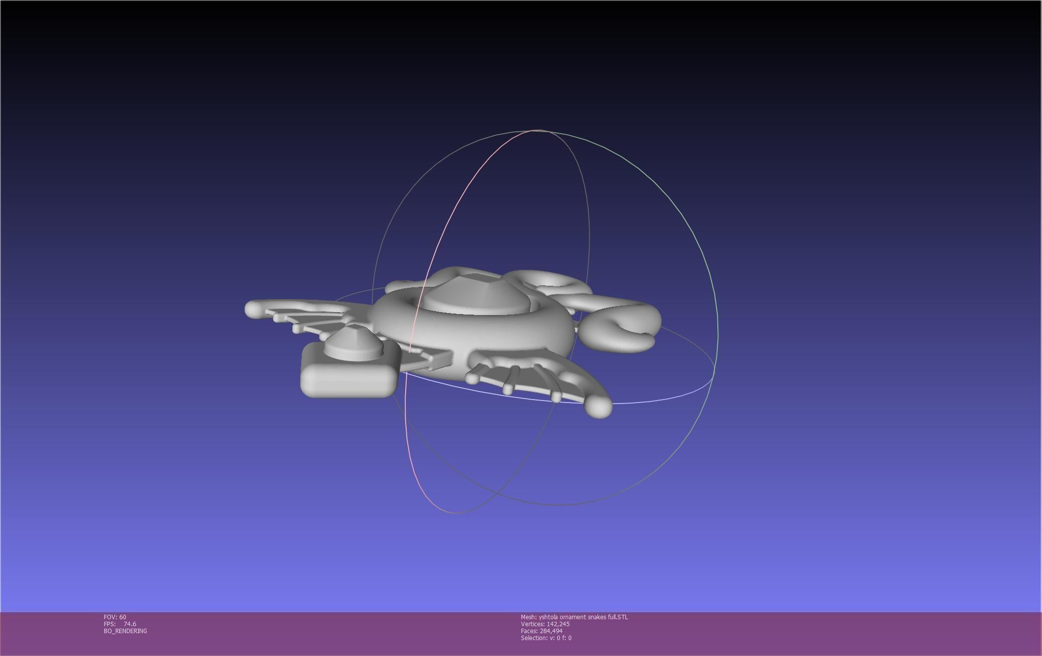 Final Fantasy XIV Yshtola Snake Pendant Basic Model 3D print model_18