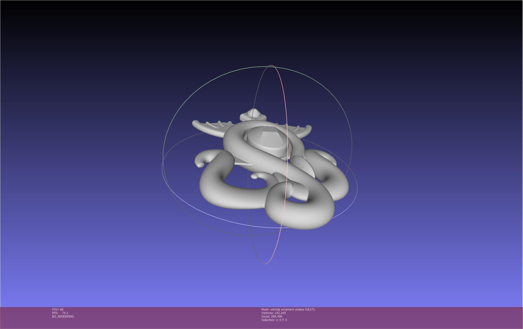Final Fantasy XIV Yshtola Snake Pendant Basic Model 3D print model_19