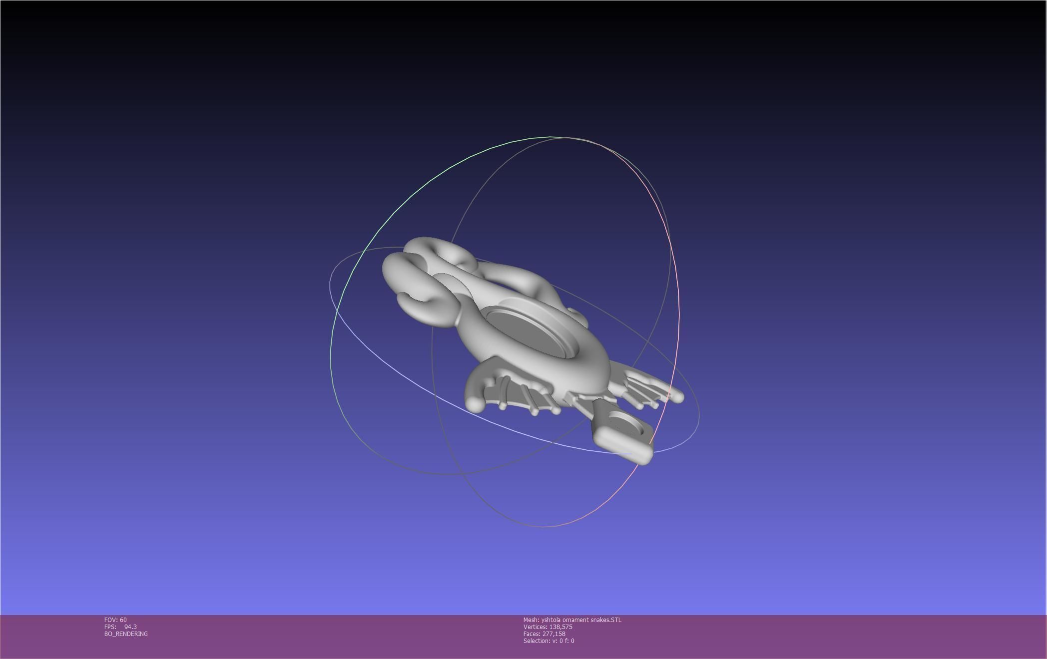 Final Fantasy XIV Yshtola Snake Pendant Basic Model 3D print model_93