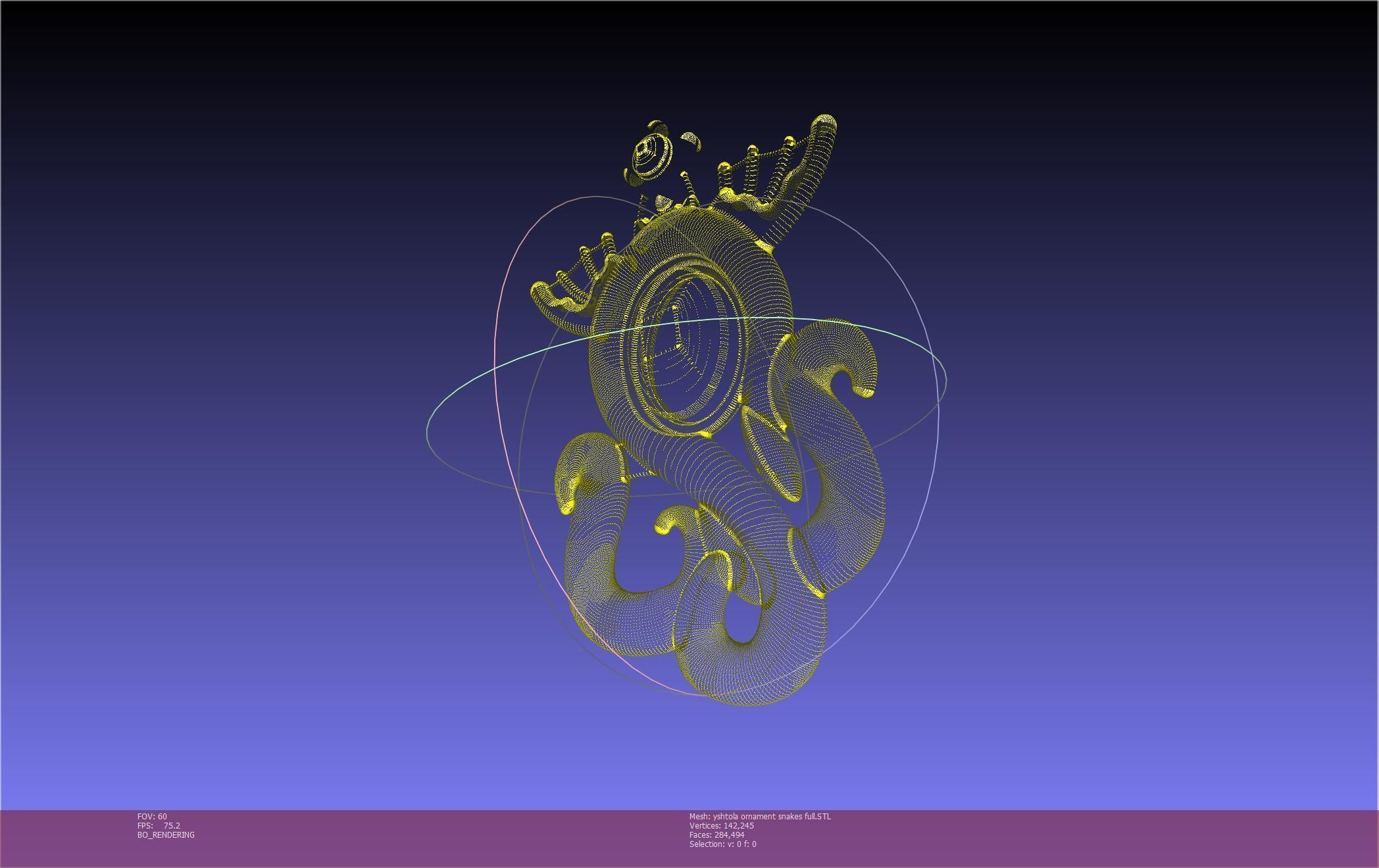 Final Fantasy XIV Yshtola Snake Pendant Basic Model 3D print model_61